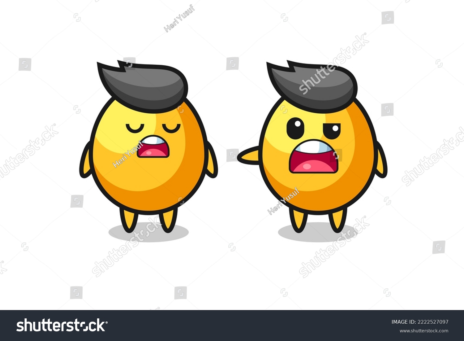 Illustration Of The Argue Between Two Cute Royalty Free Stock Vector 2222527097