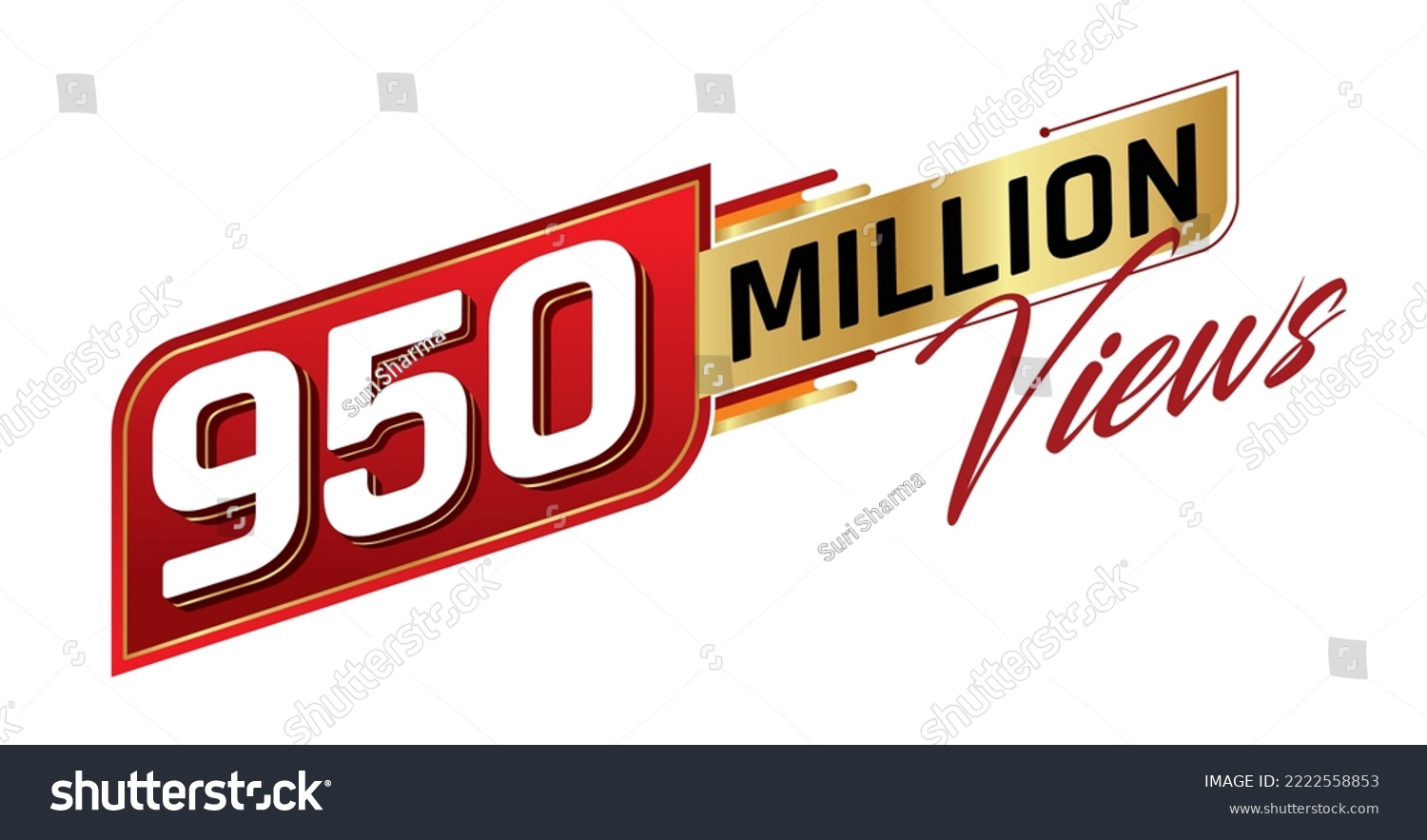 950-million-views-isolated-on-background-vector-royalty-free-stock