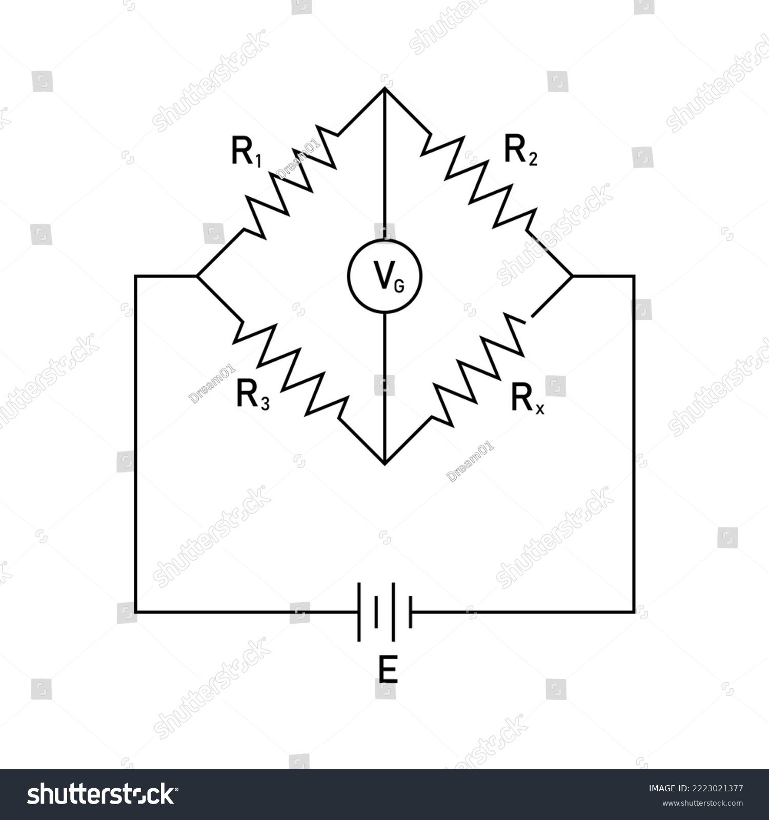 Wheatstone Bridge Circuit Diagram. Scientific - Royalty Free Stock ...