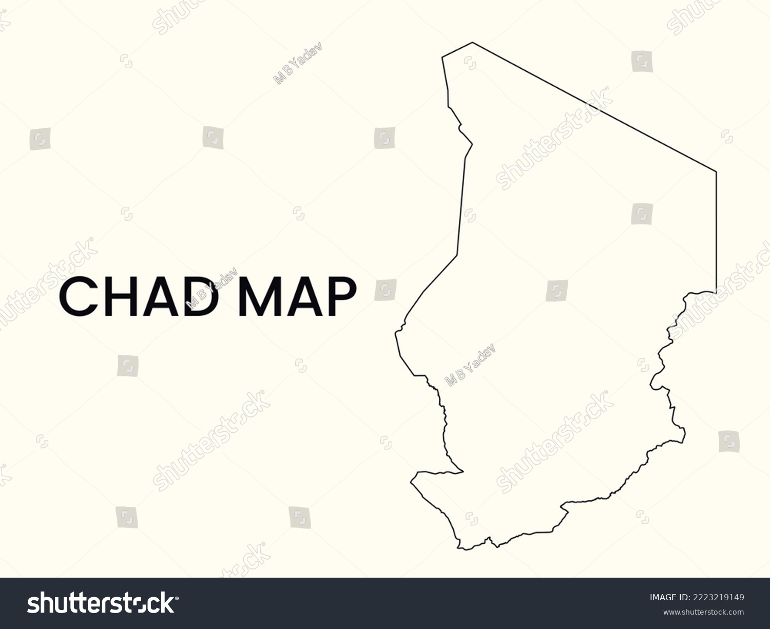 Map Of Chad Outline Map Chad Vector Royalty Free Stock Vector