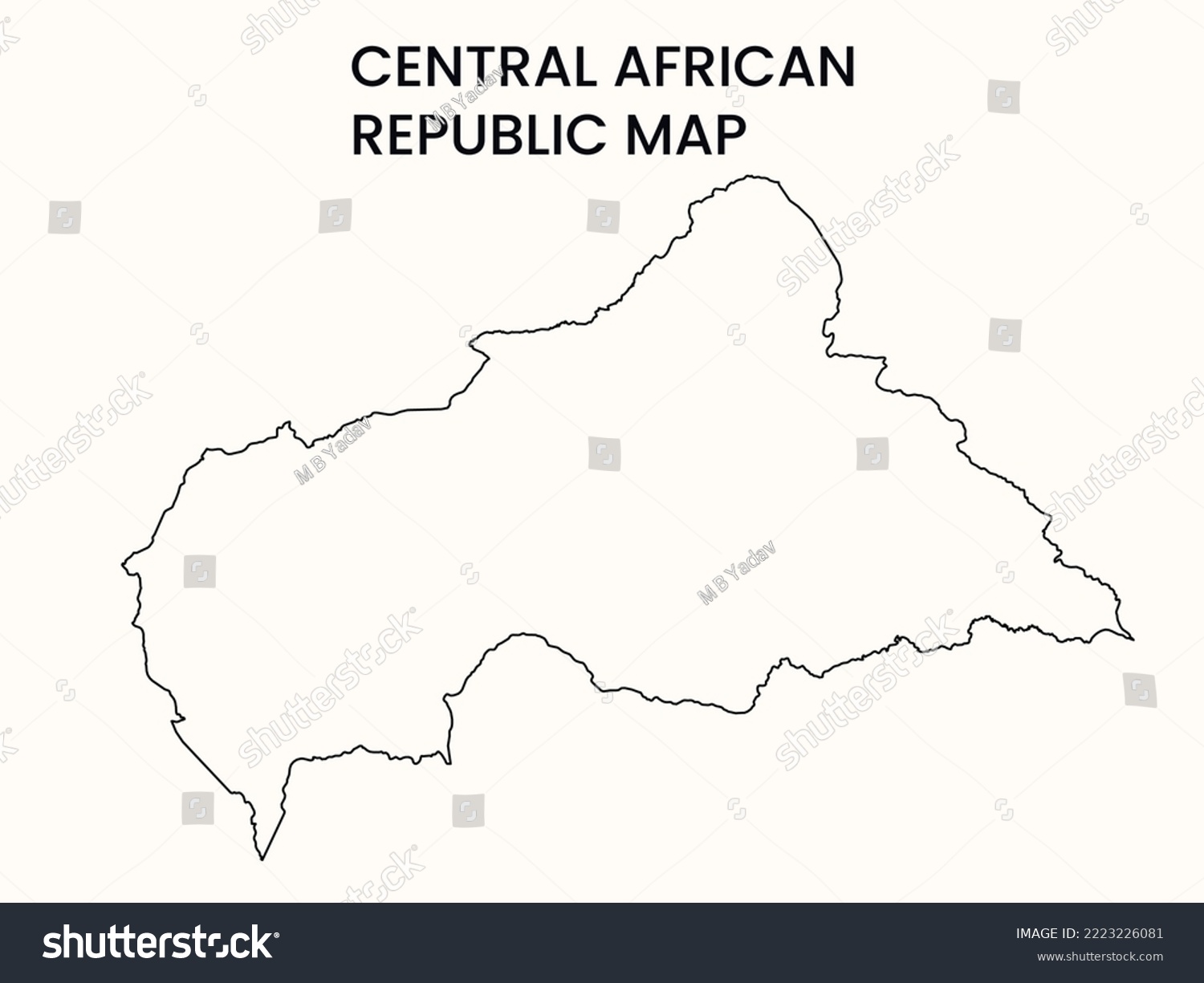 Map Of Central African Republic Outline Map Royalty Free Stock Vector Avopix Com