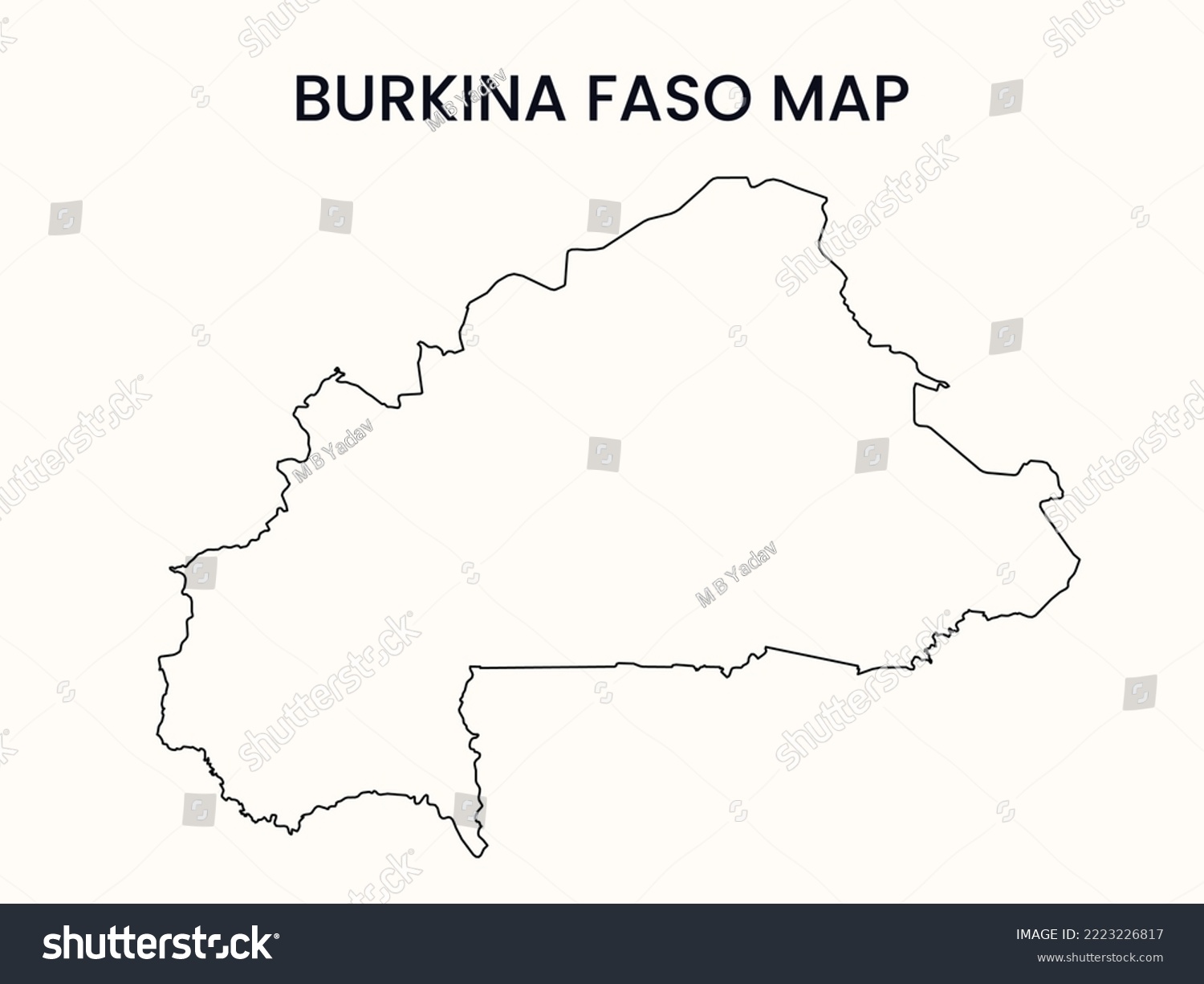 Map of Burkina Faso, Outline Map Burkina Faso - Royalty Free Stock ...