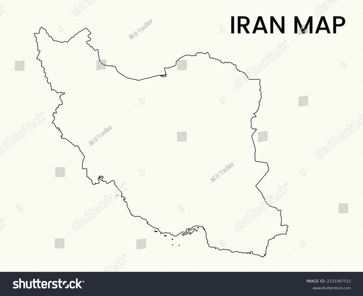 Map Of Iran Outline Map Iran Vector Royalty Free Stock Vector 2223367515