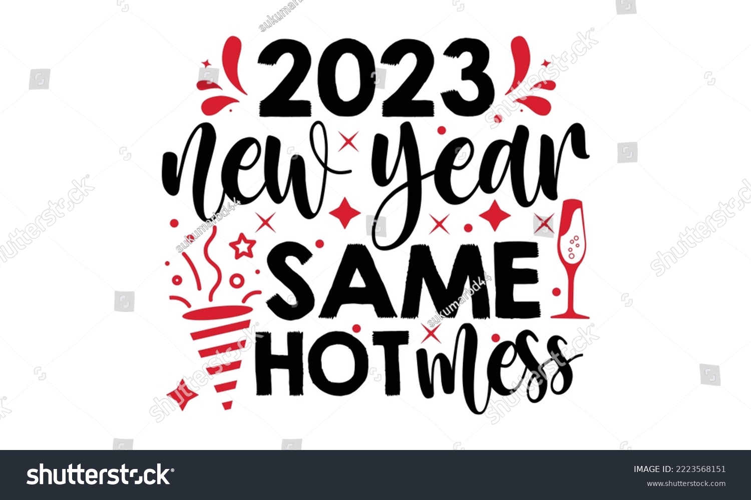 2023 Finally Happy New Year Svg Design Hand Royalty Free Stock Vector 2223568151 4470