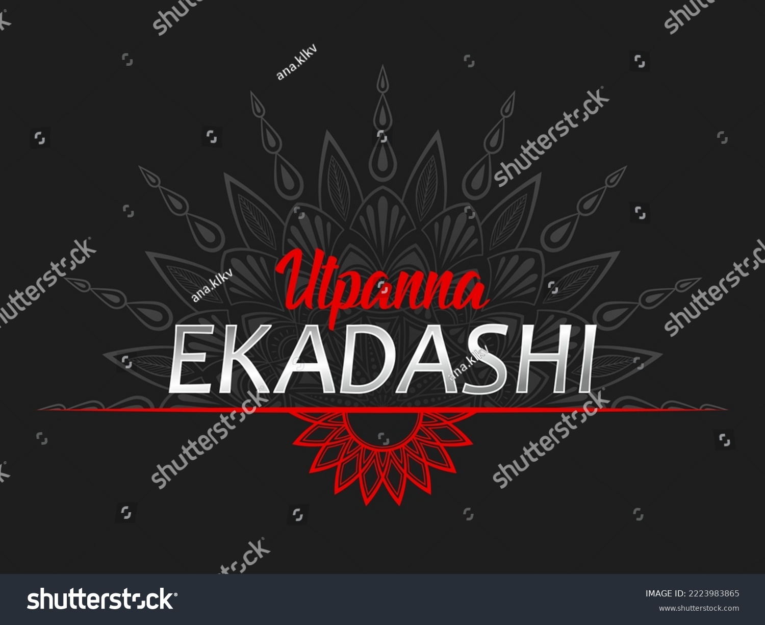 Indian Event Utpanna Ekadashi Banner Template. - Royalty Free Stock ...