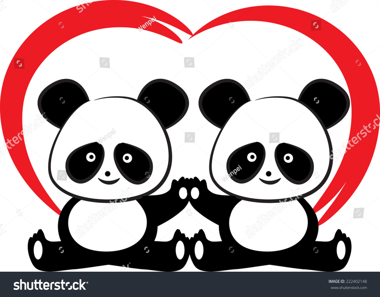 Pandas Vector Royalty Free Stock Vector 222402148