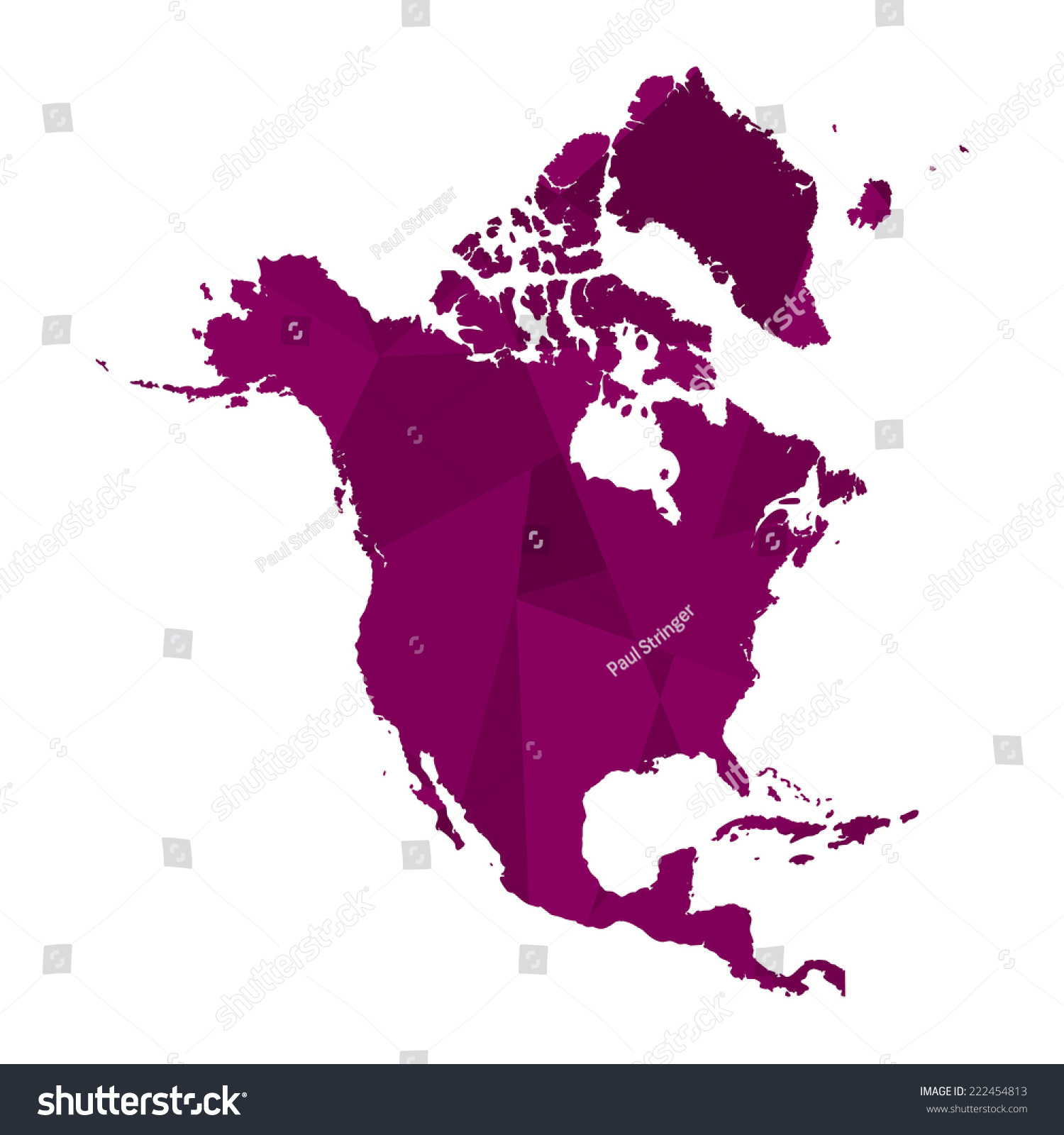 A Map of the continent of North America - Royalty Free Stock Vector ...