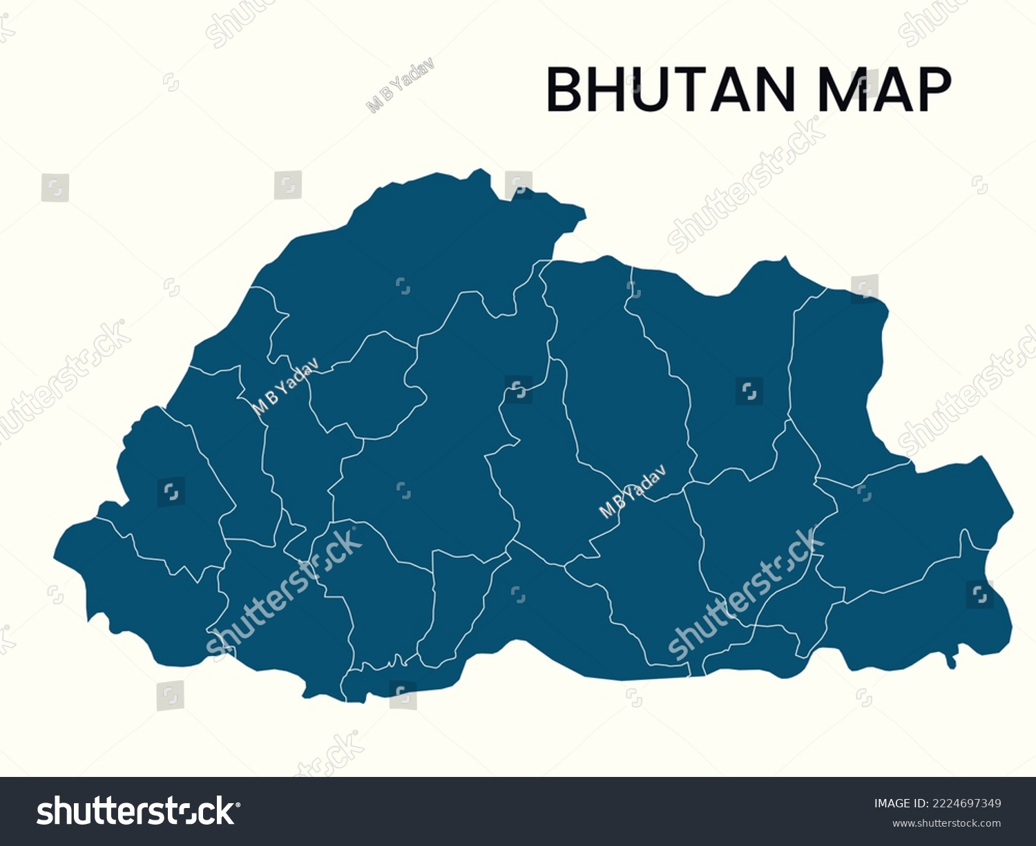 Map of Bhutan, Solid Map of Bhutan, Bhutan - Royalty Free Stock Vector ...