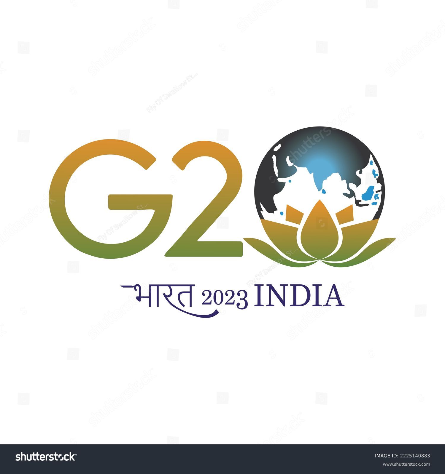 Official India's G20 Logo, G20 summit India, G20 Royalty Free Stock