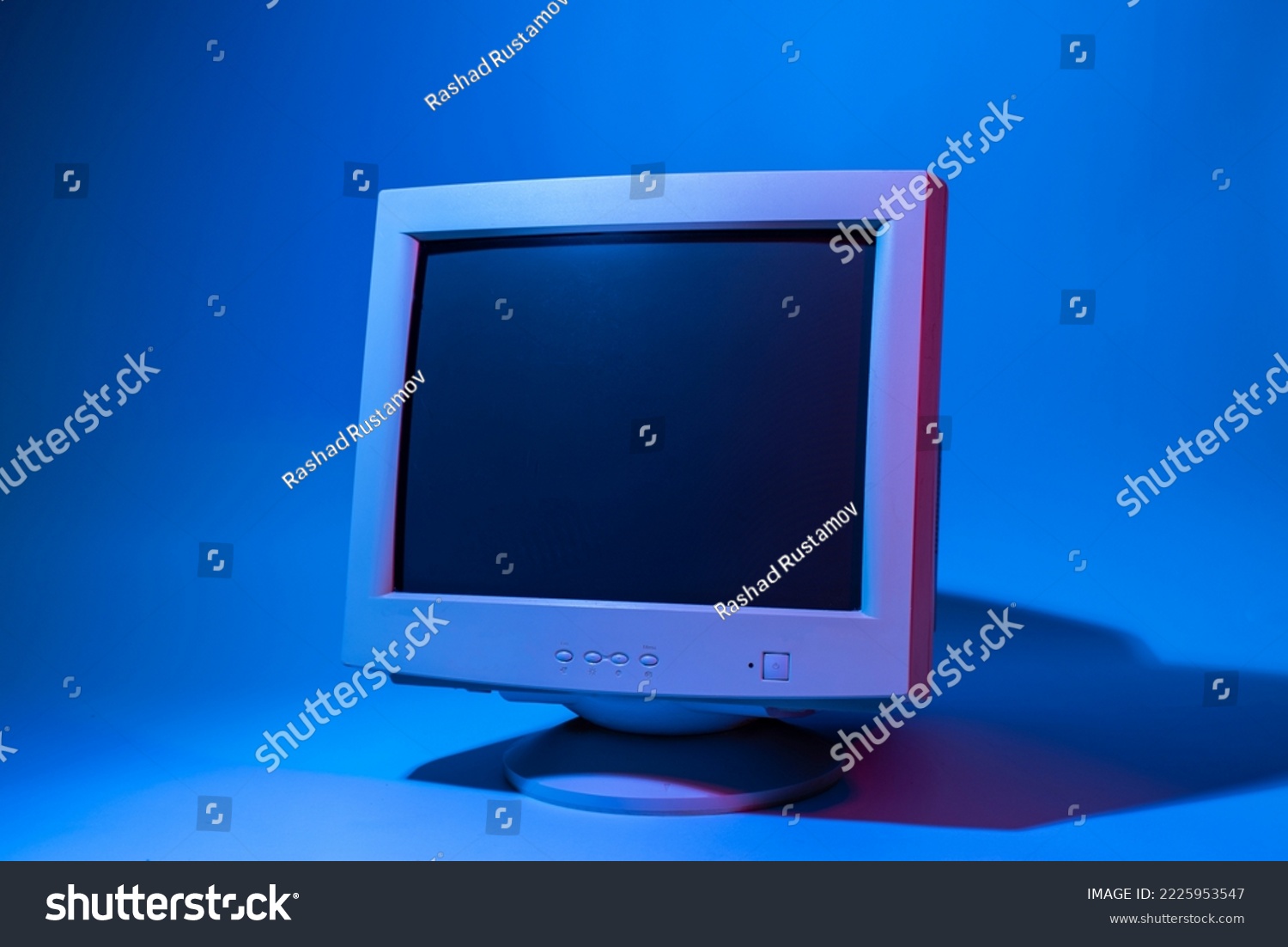 Retro computer and technology with monitor and hardware #2225953547