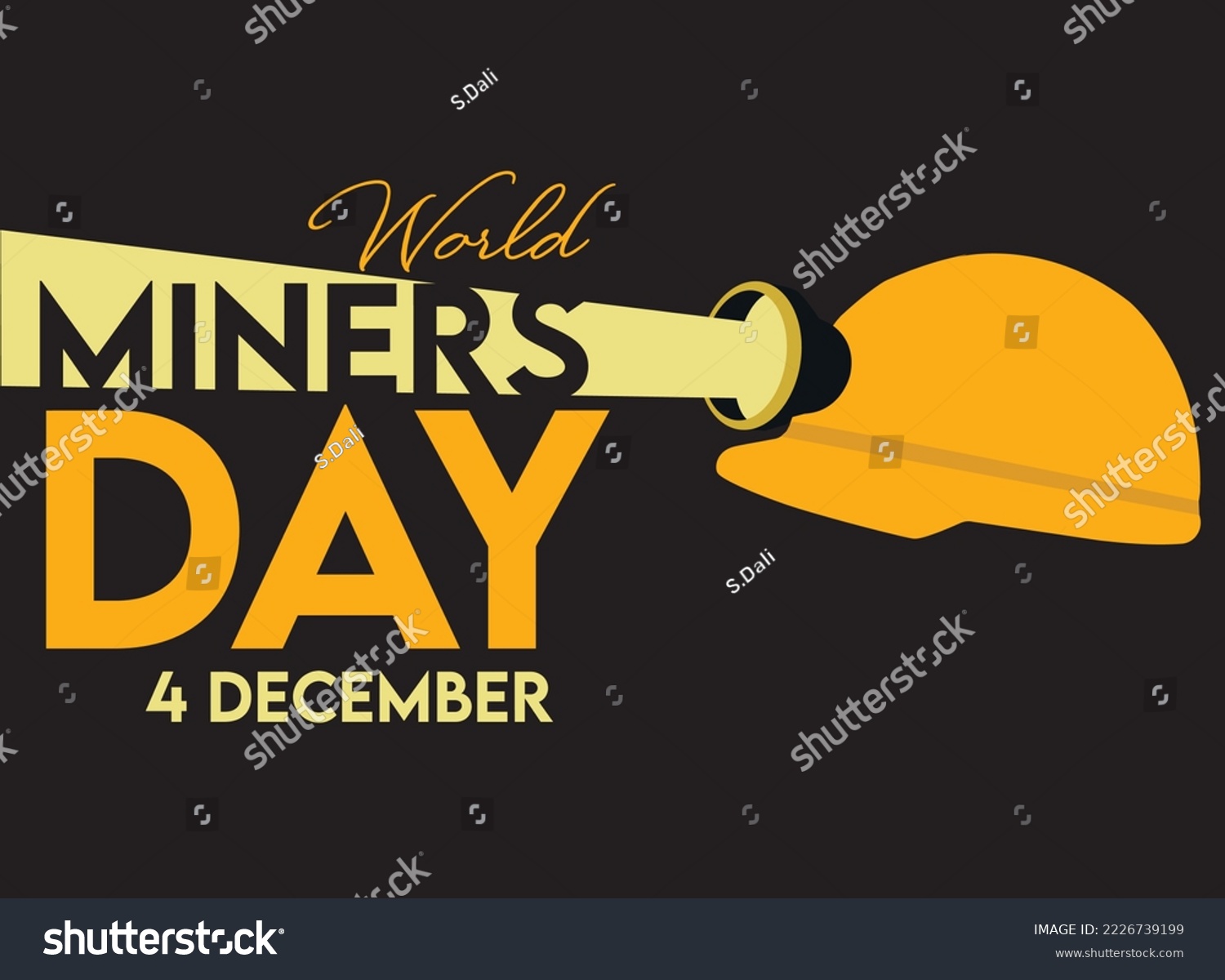 4 december world miners day Royalty Free Stock Vector 2226739199