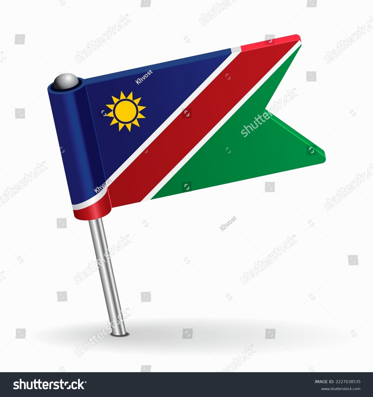 Namibian Flag Map Pointer Layout. Vector - Royalty Free Stock Vector ...