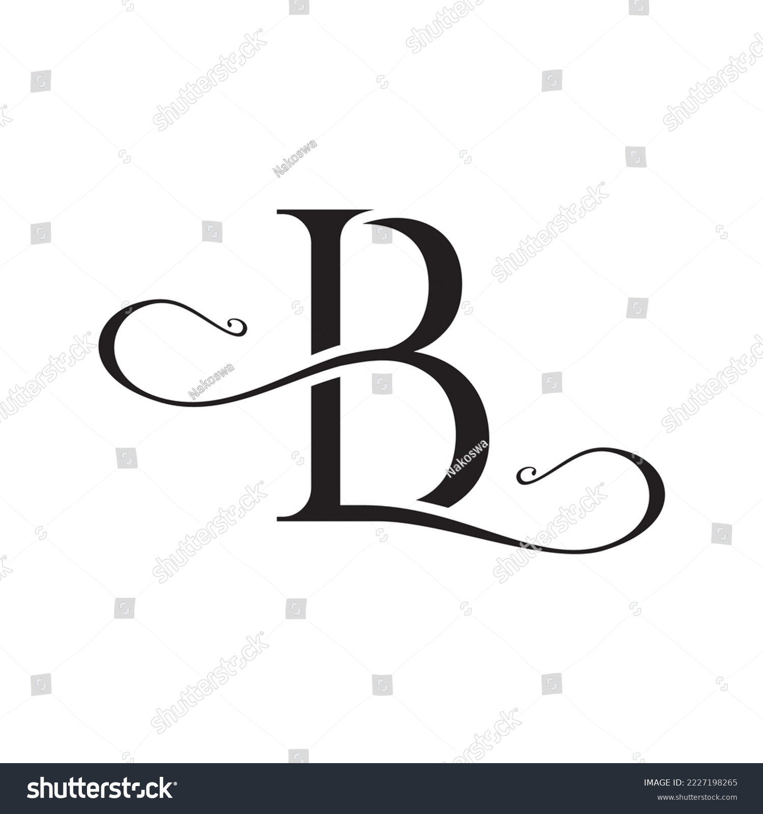 Luxury Letter LB Logo Design, BL Monogram - Royalty Free Stock Vector ...