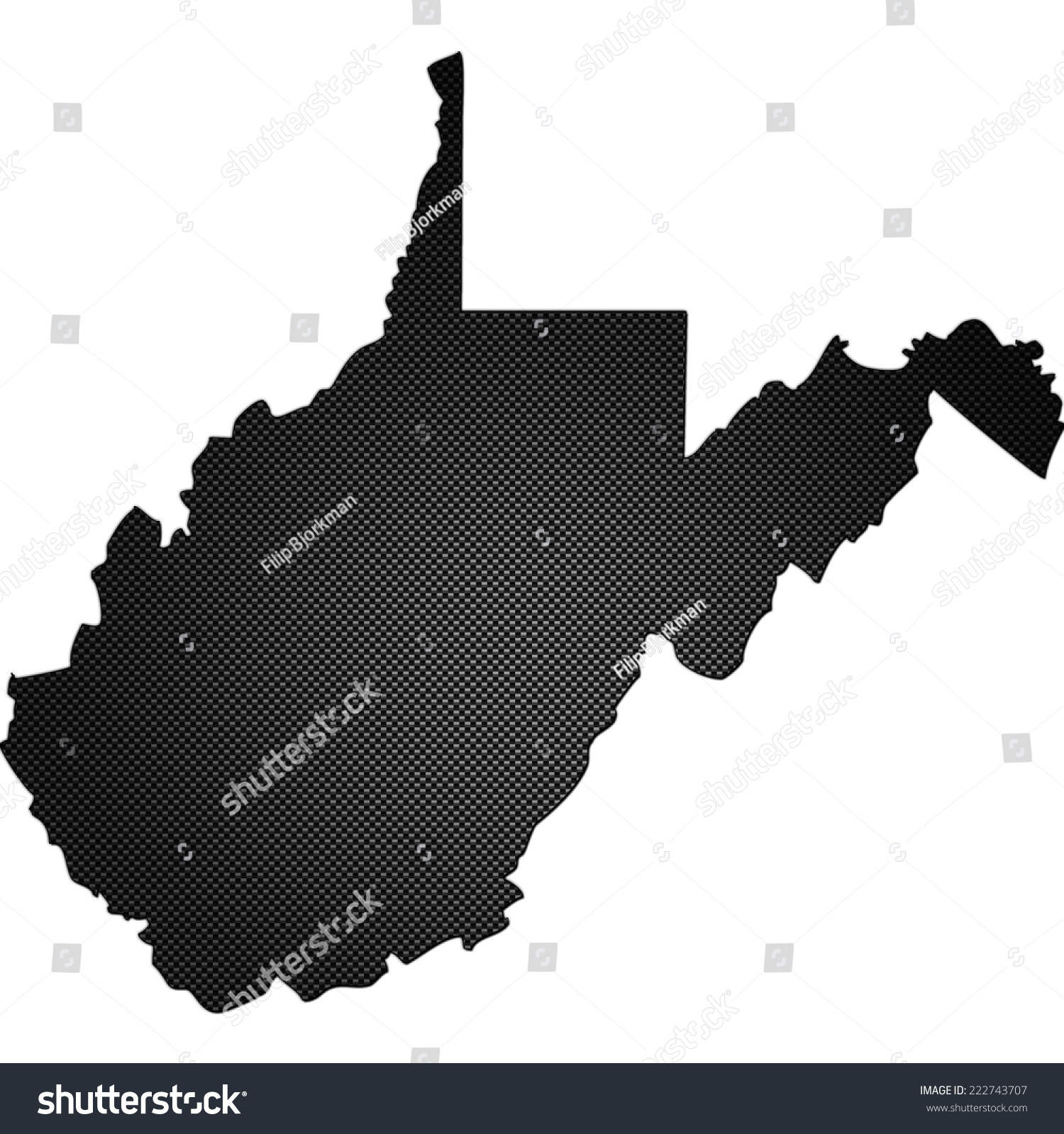 High detailed carbon map - West Virginia - Royalty Free Stock Photo ...