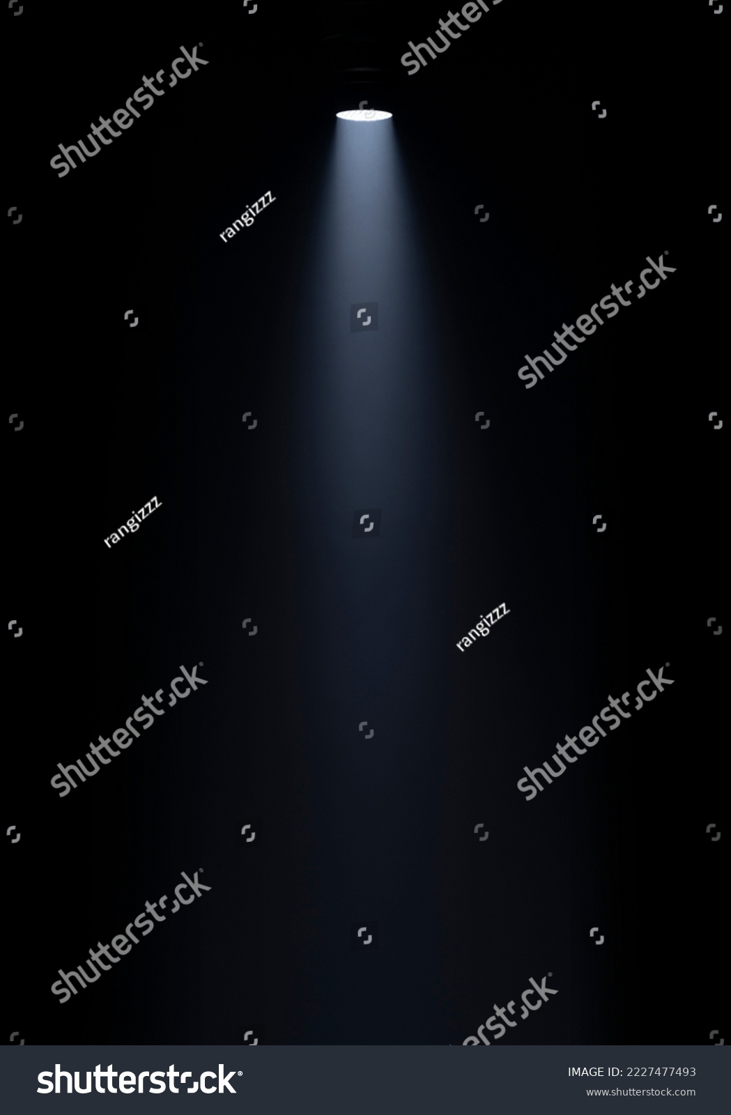 Close up of light beam isolated on black background #2227477493