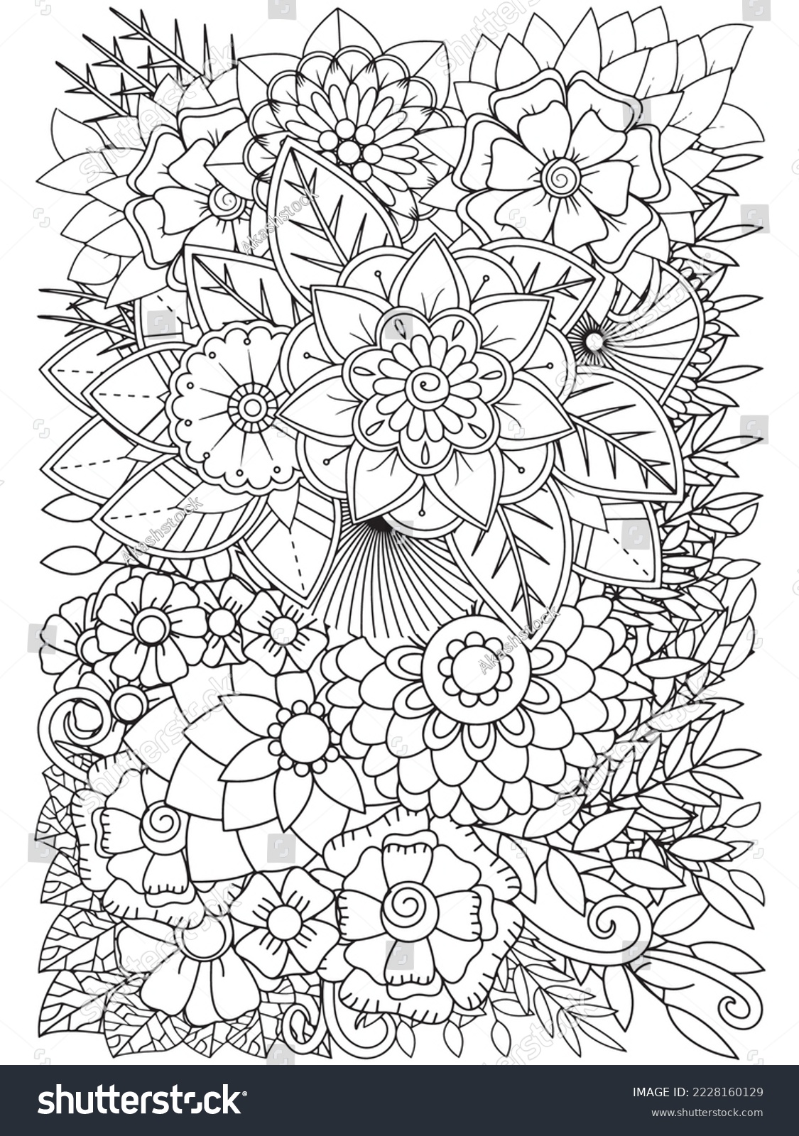 Zen tangle Coloring-Pages for Adult And Kids. - Royalty Free Stock ...