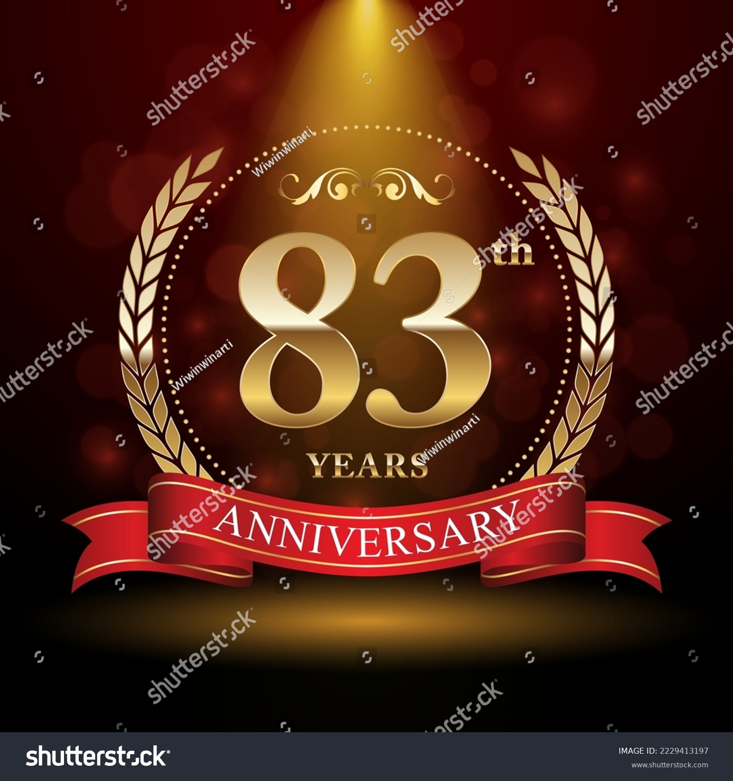 83th Anniversary. Anniversary logo design with - Royalty Free Stock ...