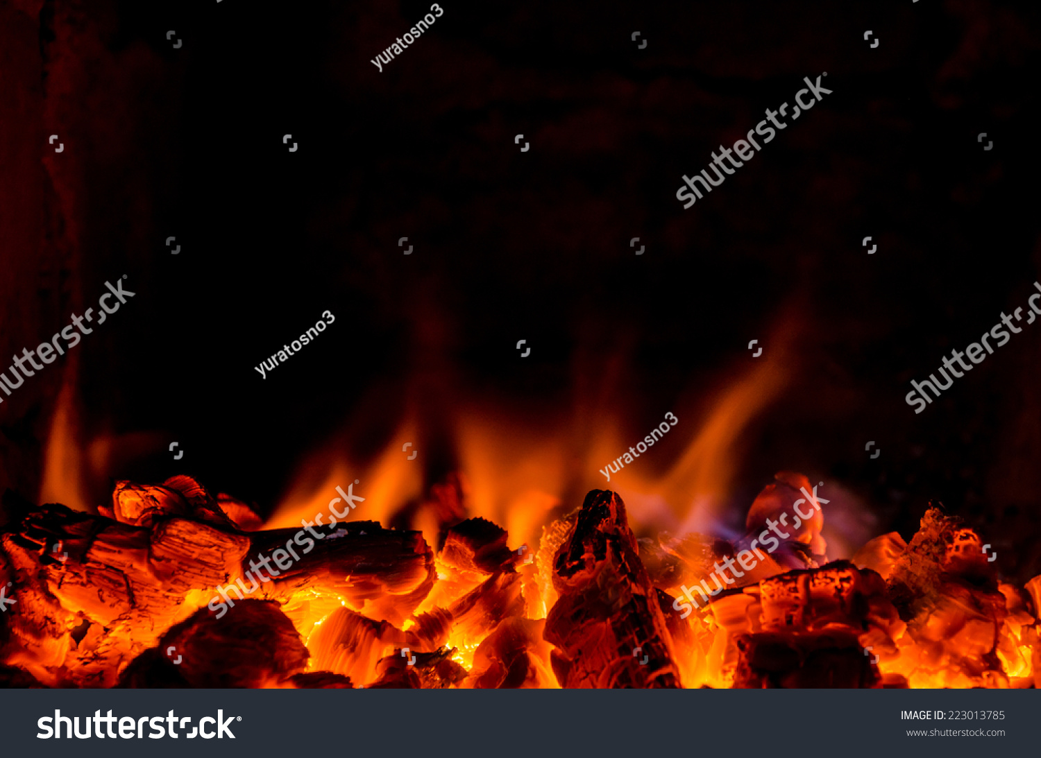 Hot coals in the fire #223013785