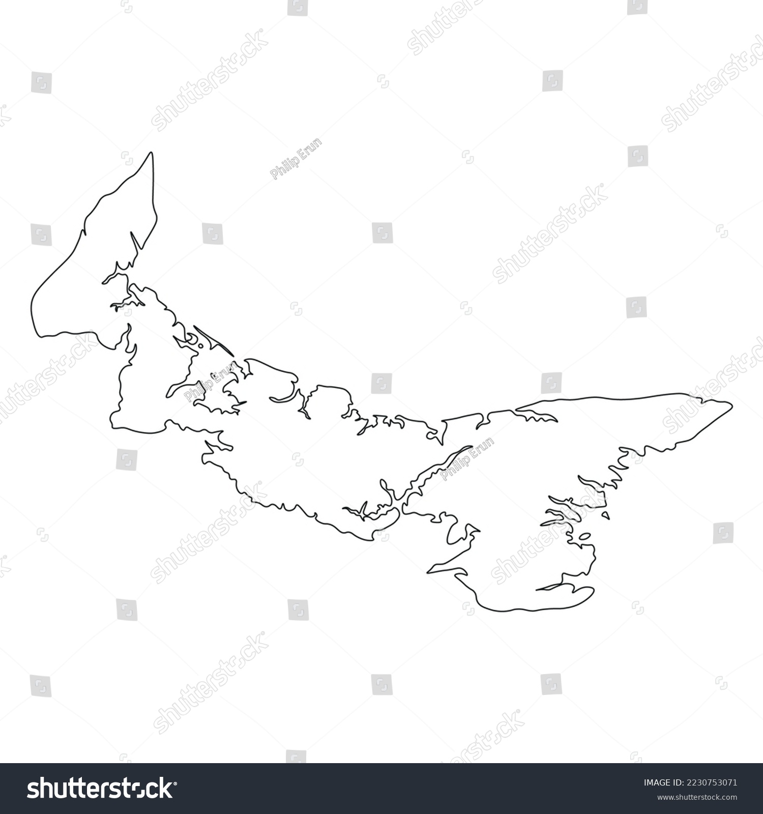 Map of the Prince Edward Islands provinces of - Royalty Free Stock ...