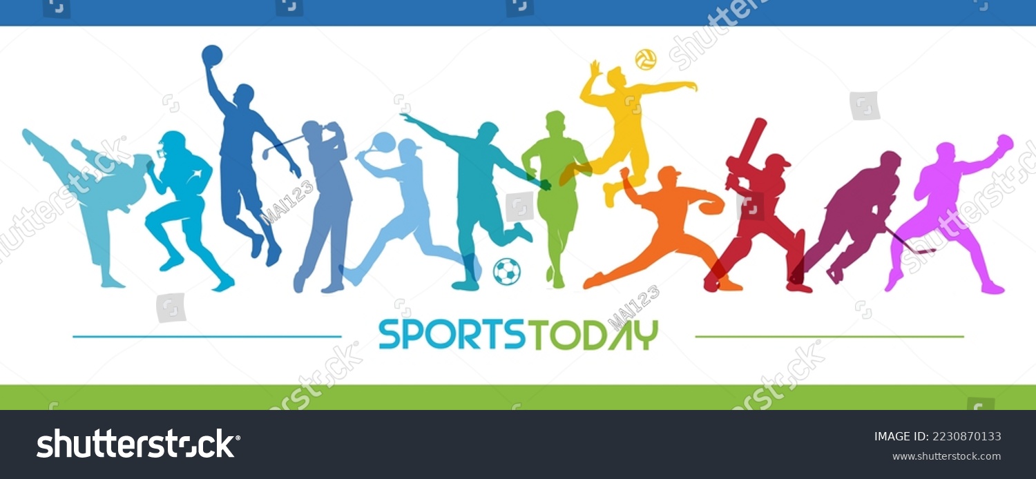 Great editable vector design of various sports players suit for any digital and print graphic resources #2230870133