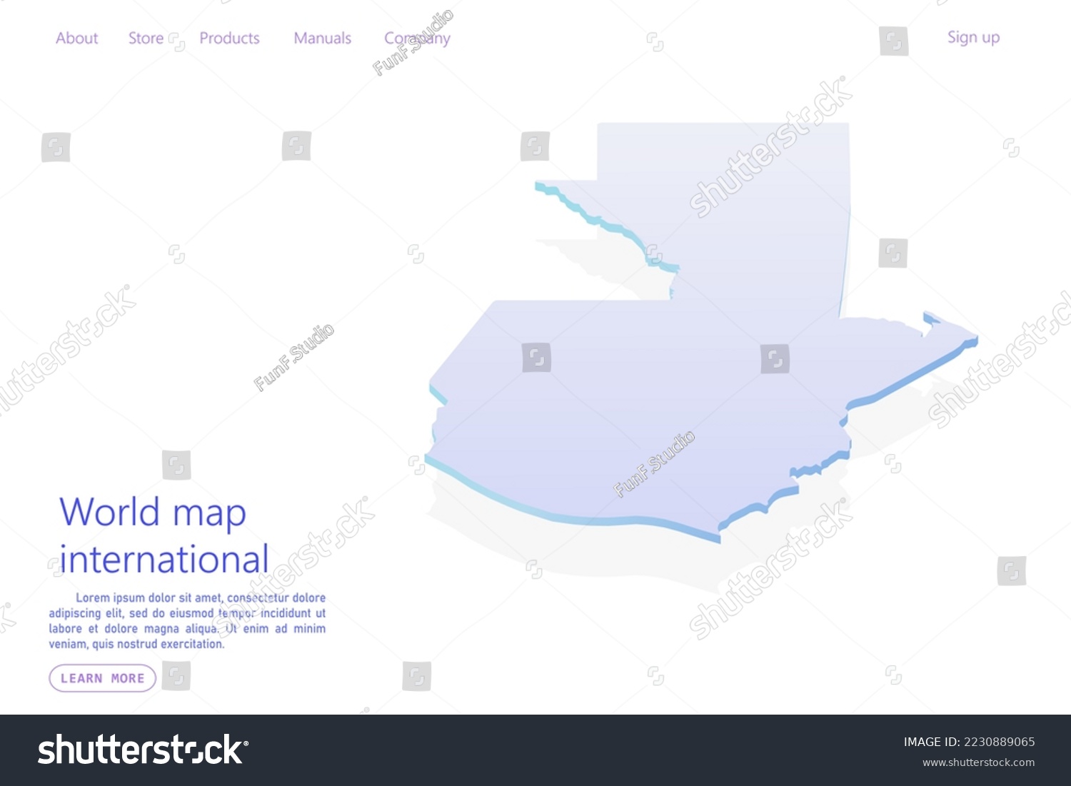 Guatemala Map World Map International Vector Royalty Free Stock Avopix 2230889065