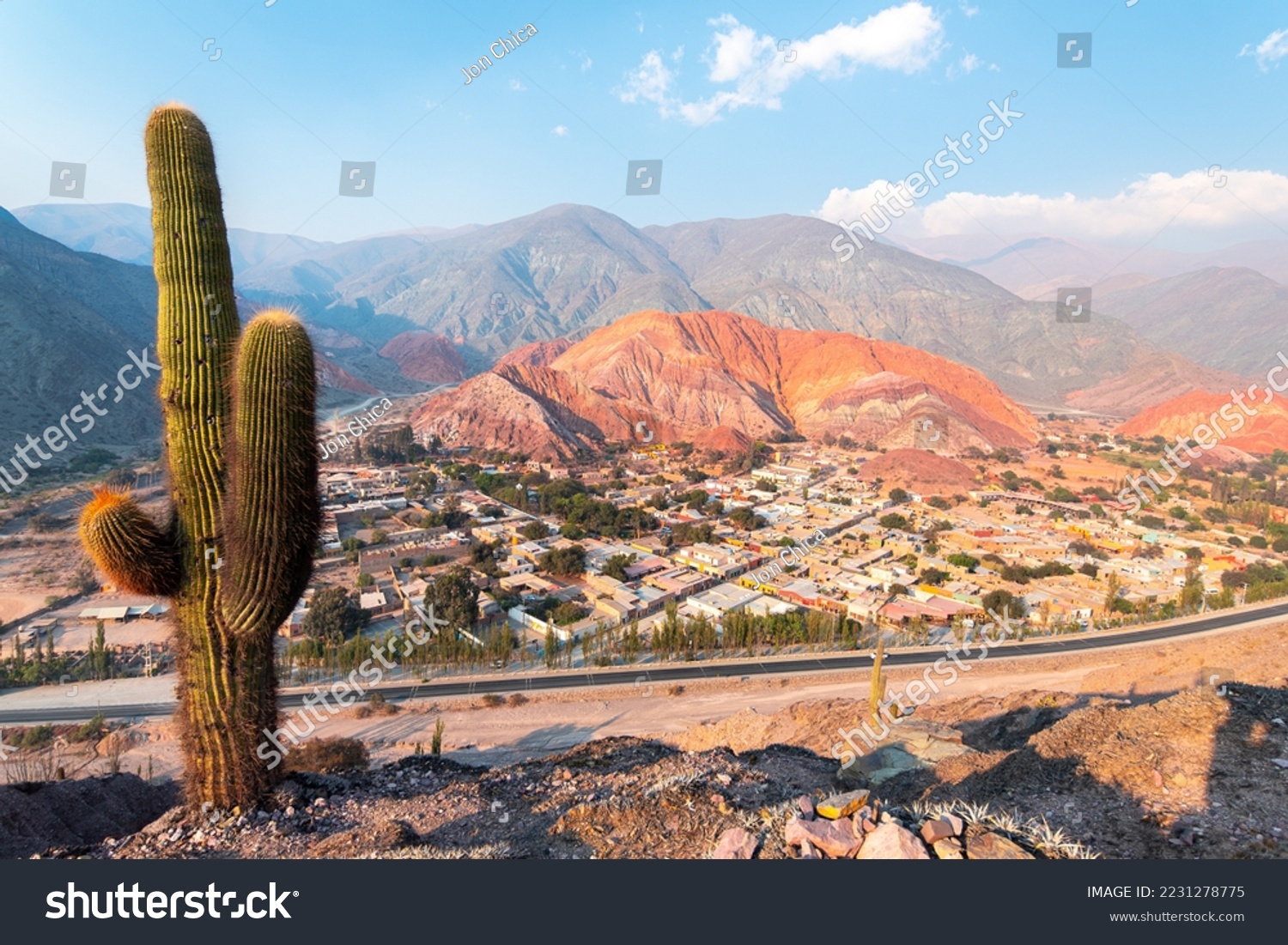 panoramic view of purmamarca native town in northern argentina #2231278775