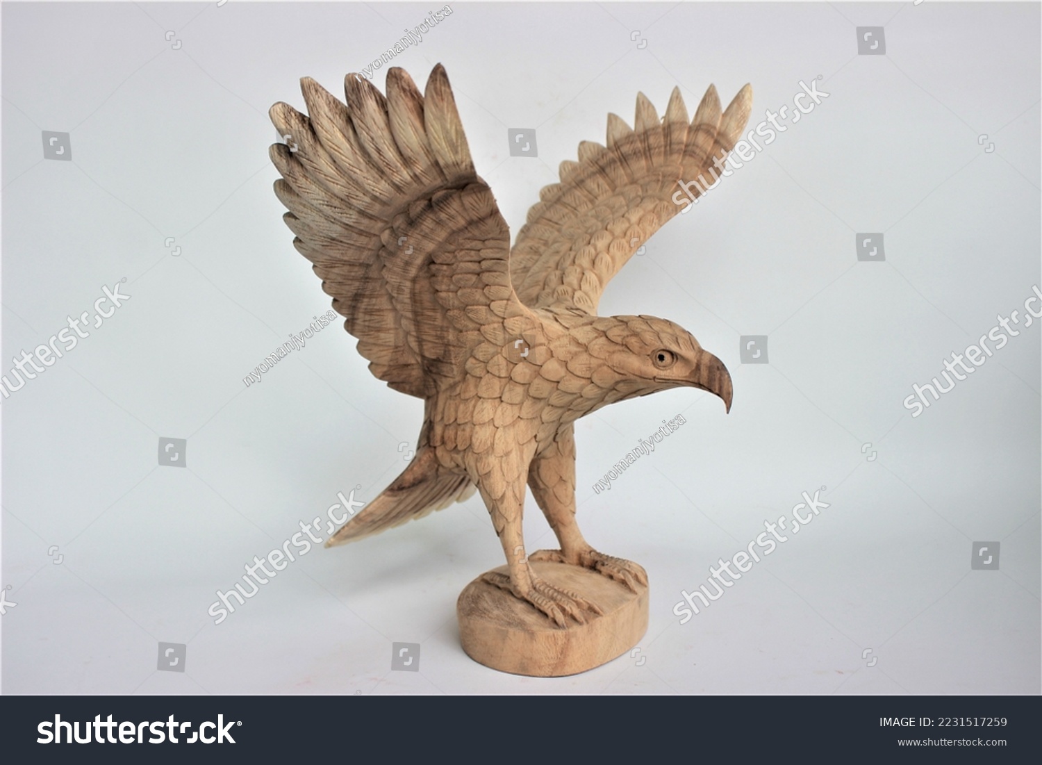 	
Balinese Handmade Eagle Wooden Sculpture Wood Carving, Sculpture, Art from Bali Indonesia #2231517259