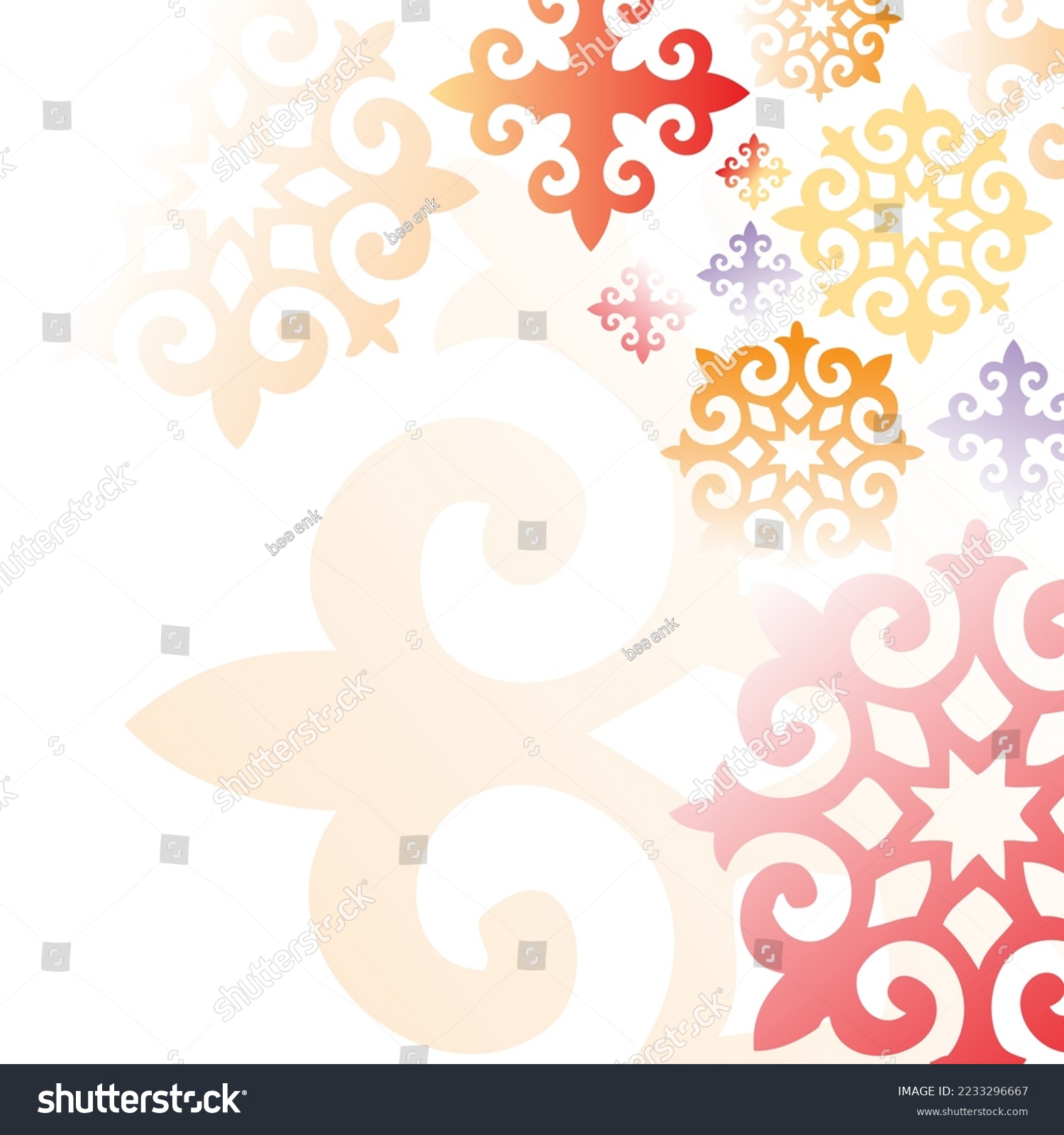 Ornament pattern vector banner from Kazakh art - Royalty Free Stock ...