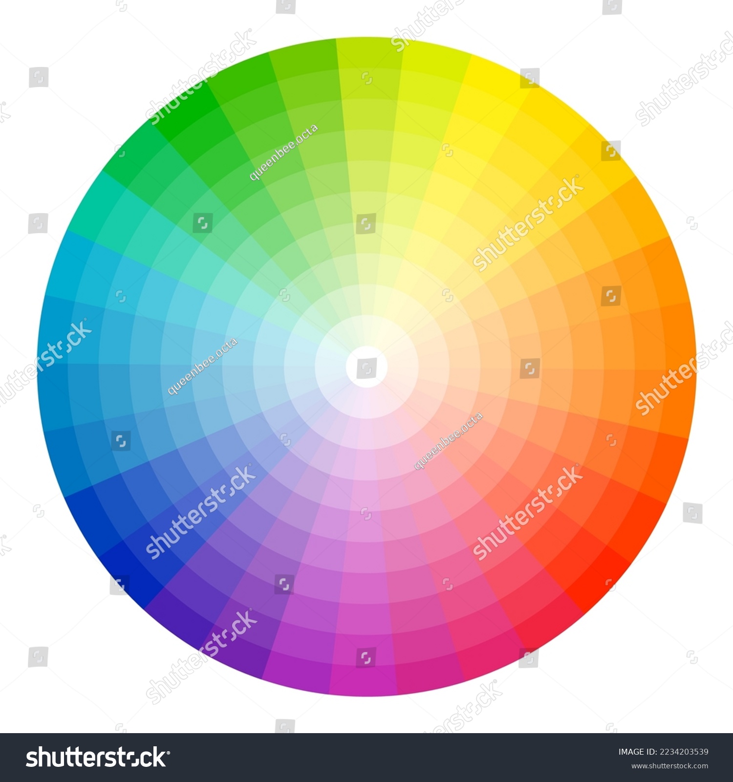 Illustration of printing color wheel with twelve - Royalty Free Stock ...