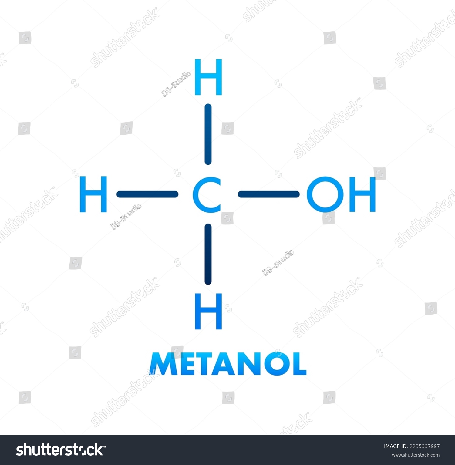 Methanol Concept Chemical Formula Icon Label Royalty Free Stock Vector 2235337997 1492