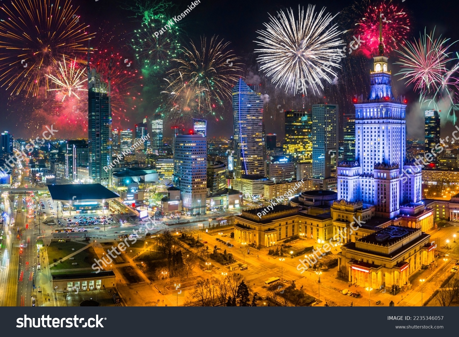 New Year fireworks display in Warsaw, Poland #2235346057