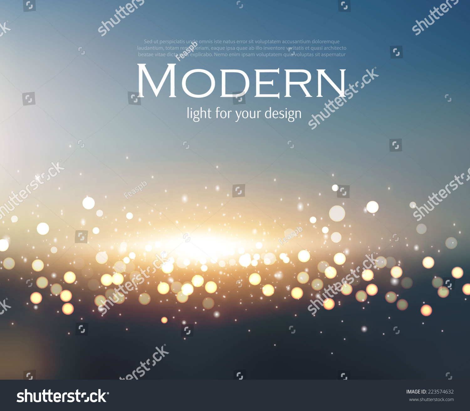 Abstract colorful bokeh background. Vector illustration #223574632