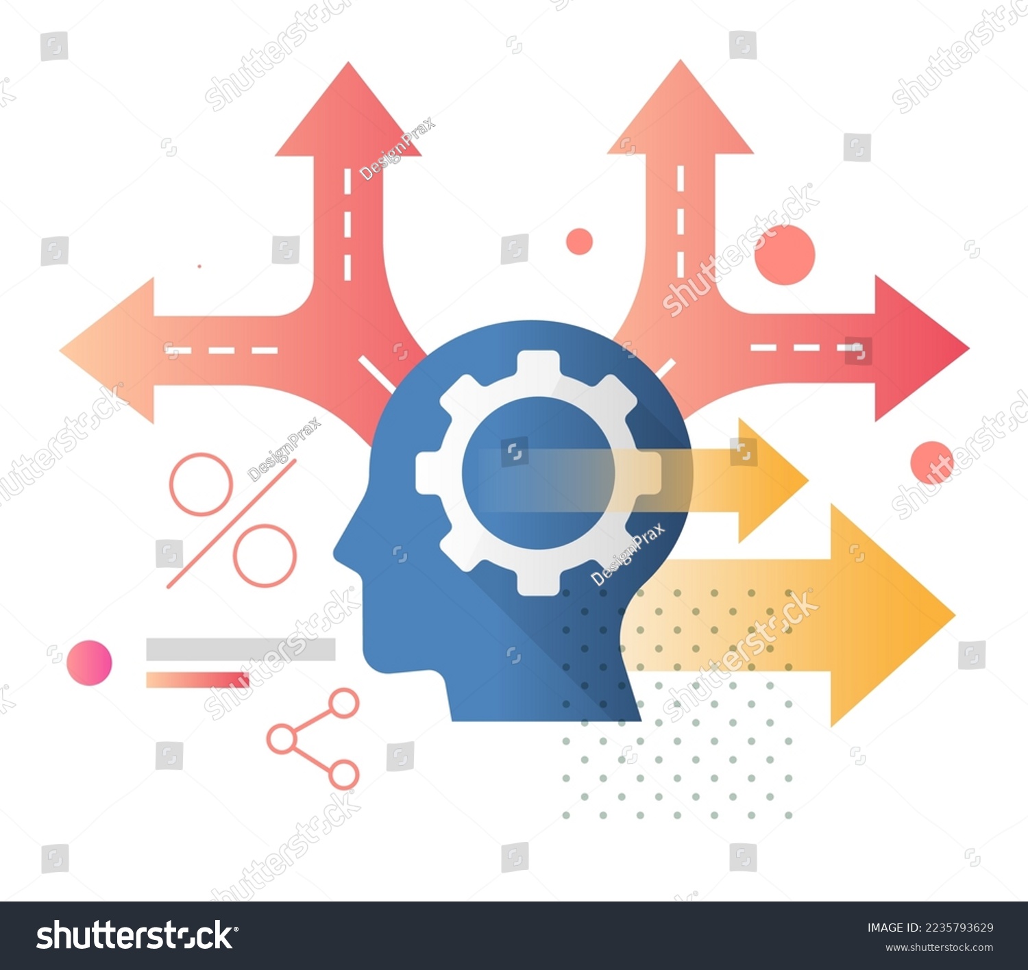 Business Decision Making Challenge - Abstract Illustration as EPS 10 File #2235793629