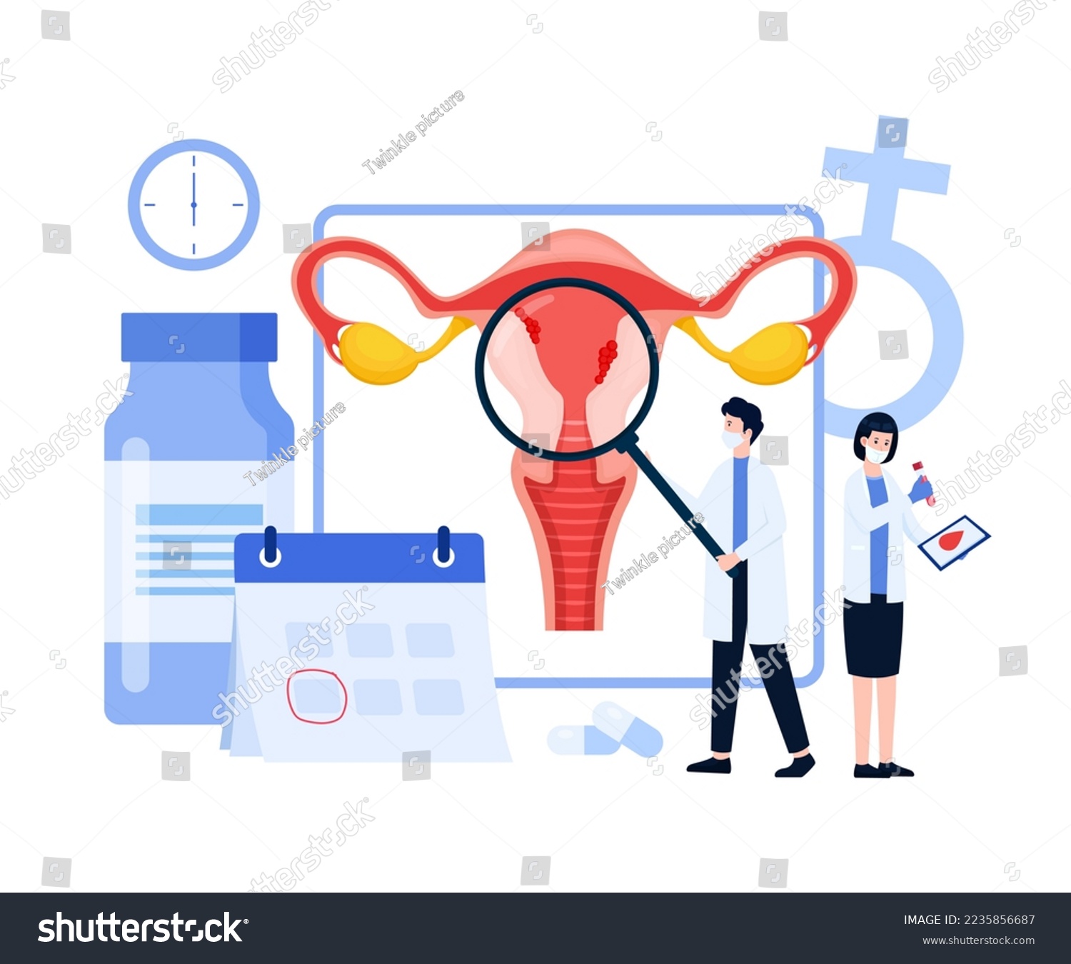 Menstrual Hygiene Day Medical Illustration Royalty Free Stock Vector 2235856687 6785