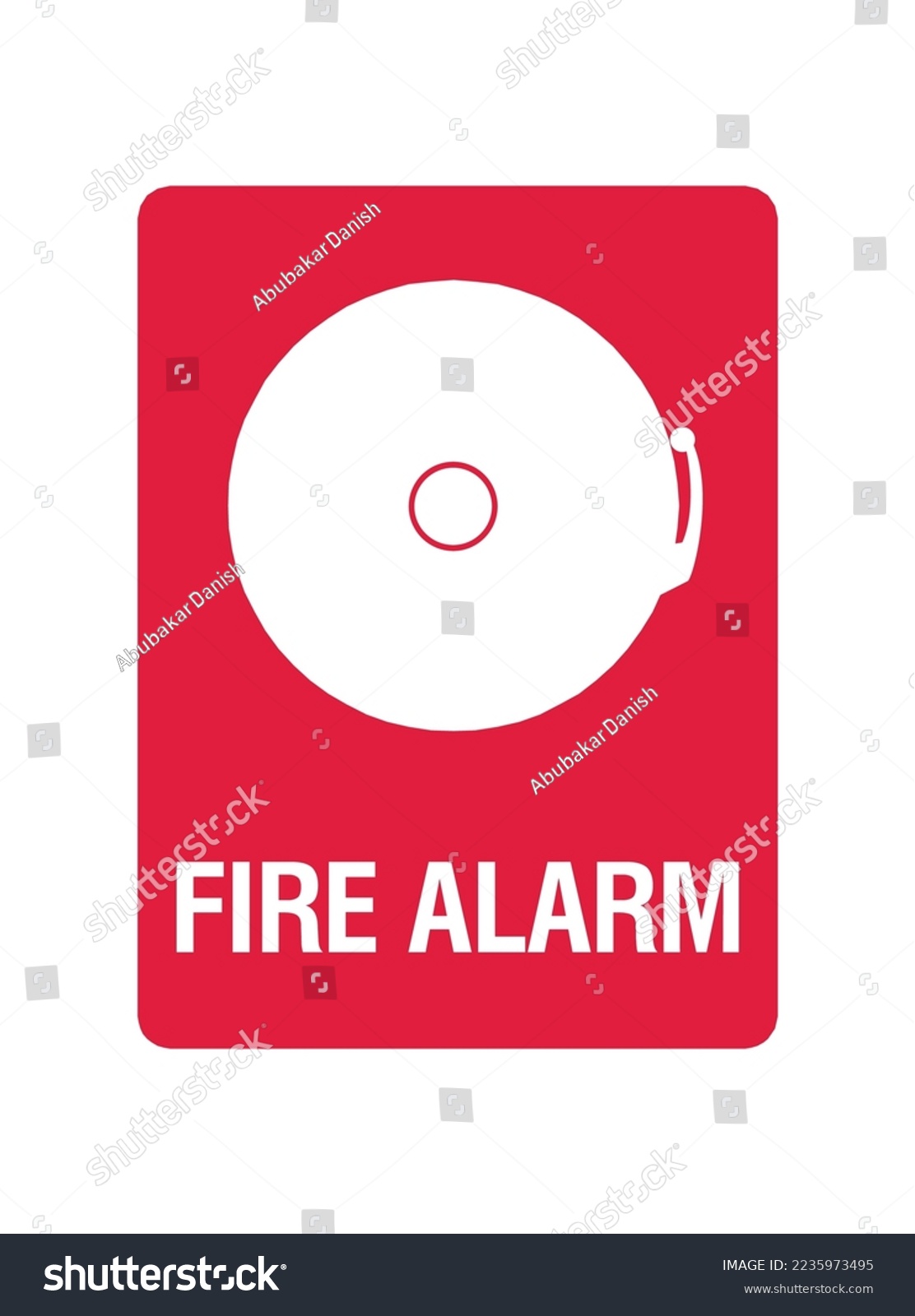 Fire Alarm - Fire Control Signs - Emergency - Royalty Free Stock Vector 