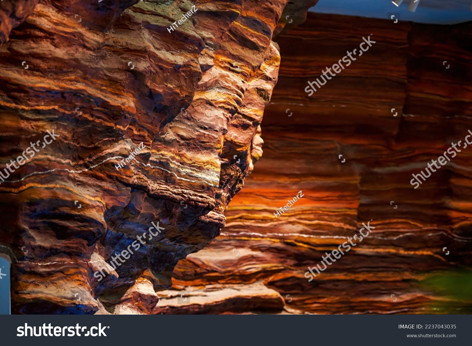 Spectacular geological formation shale close-up #2237043035