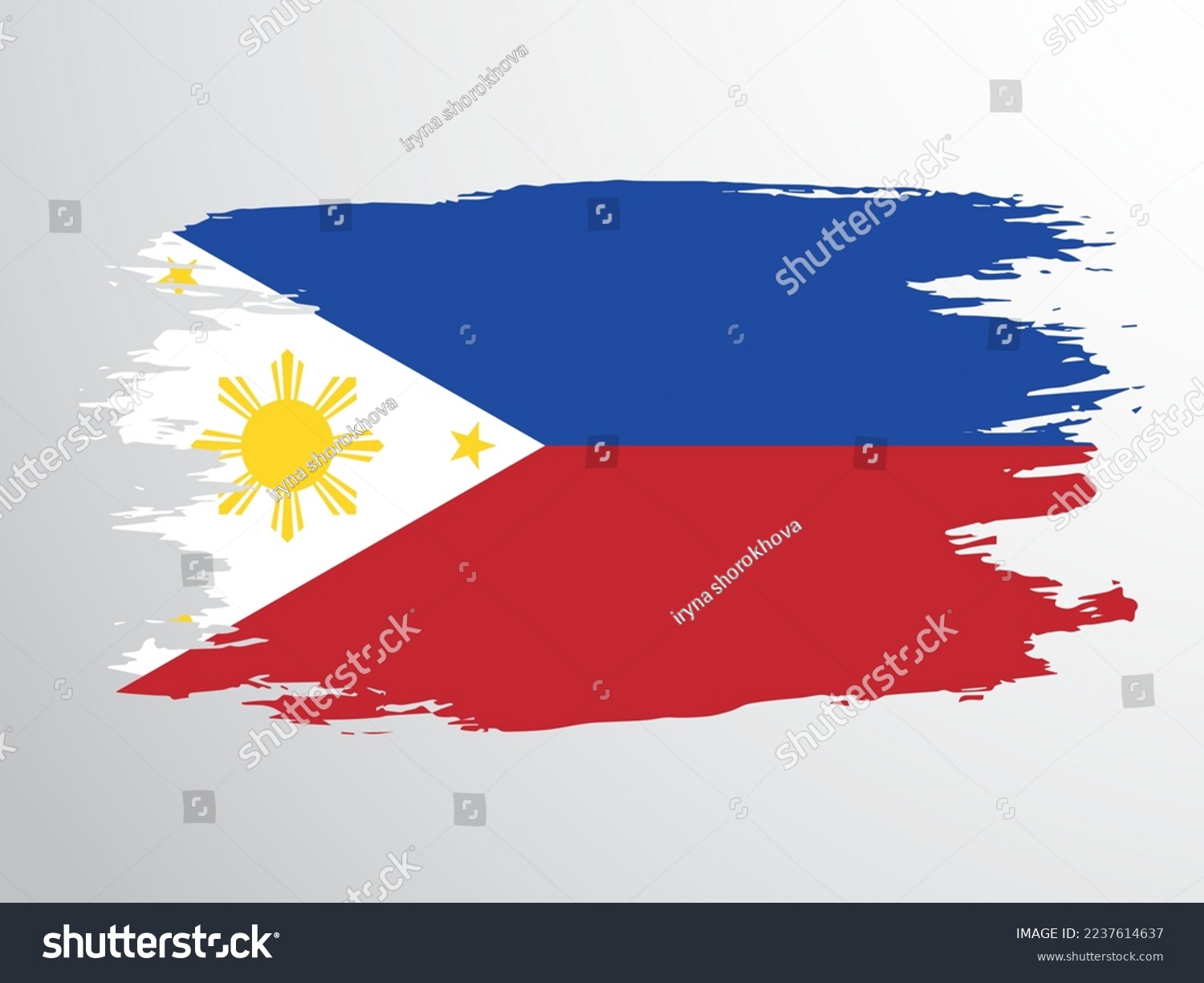 Philippine flag painted with a brush. - Royalty Free Stock Vector ...