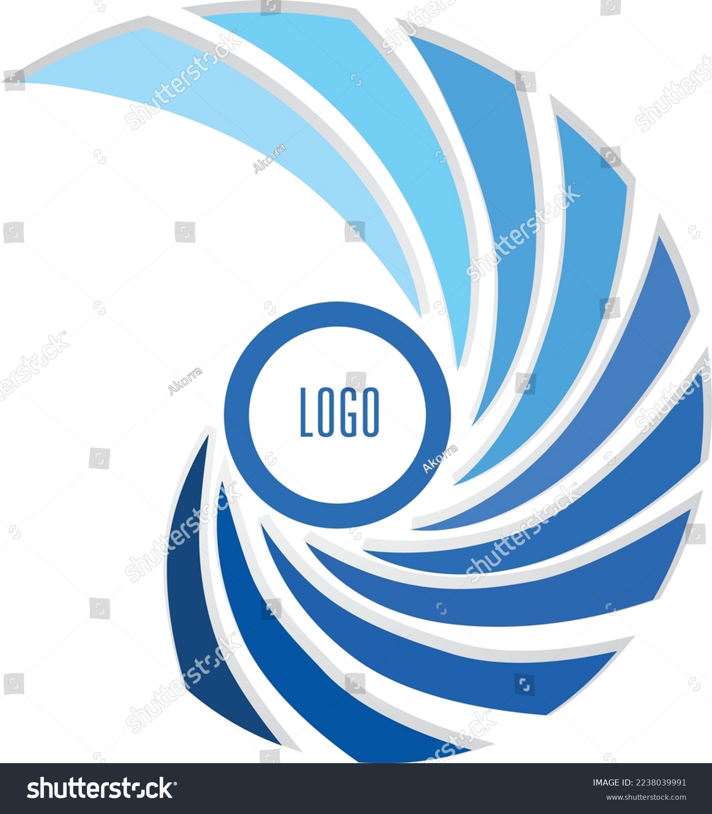 Logo turbine wing icon air water wave - Royalty Free Stock Vector ...