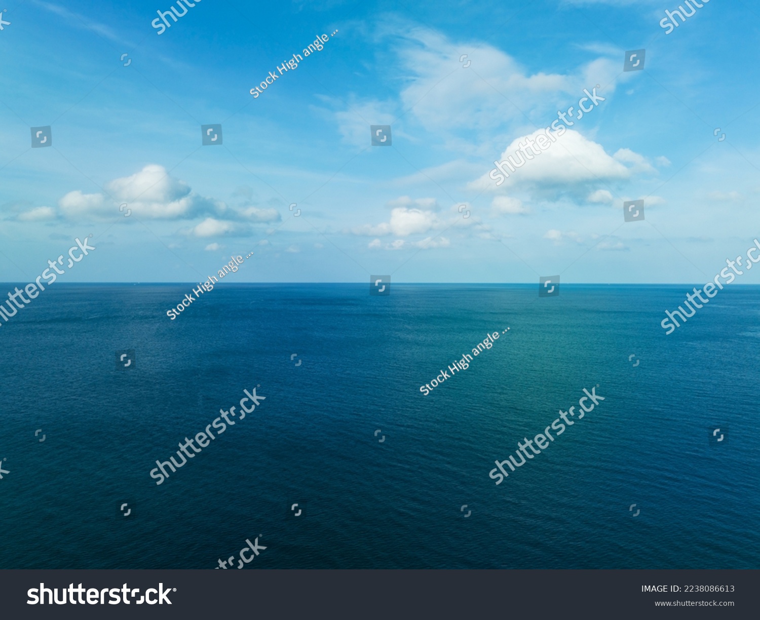 Aerial view Amazing open sea, Beautiful ocean in the morning summer season,Image by Aerial view drone shot, high angle view Top down sea background #2238086613