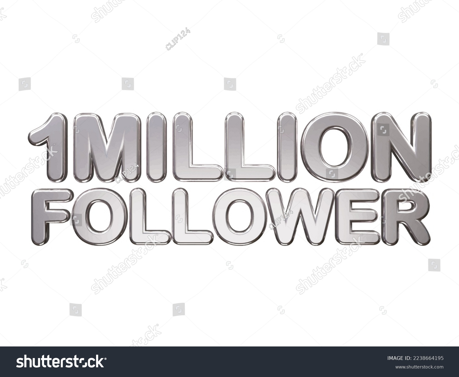 1 million follower text effect vector - Royalty Free Stock Vector ...