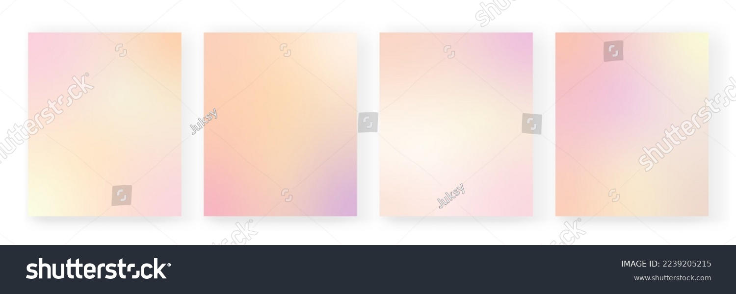 Gradient backgrounds vector set in pastel colors - Royalty Free Stock ...