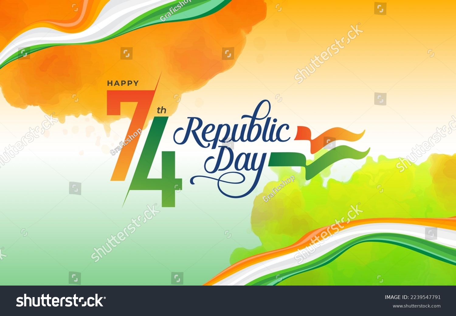 74th Indian Republic Day Celebration Background - Royalty Free Stock ...