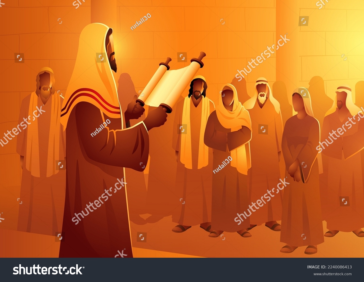 Biblical Vector Illustration Series Jesus Royalty Free Stock Vector