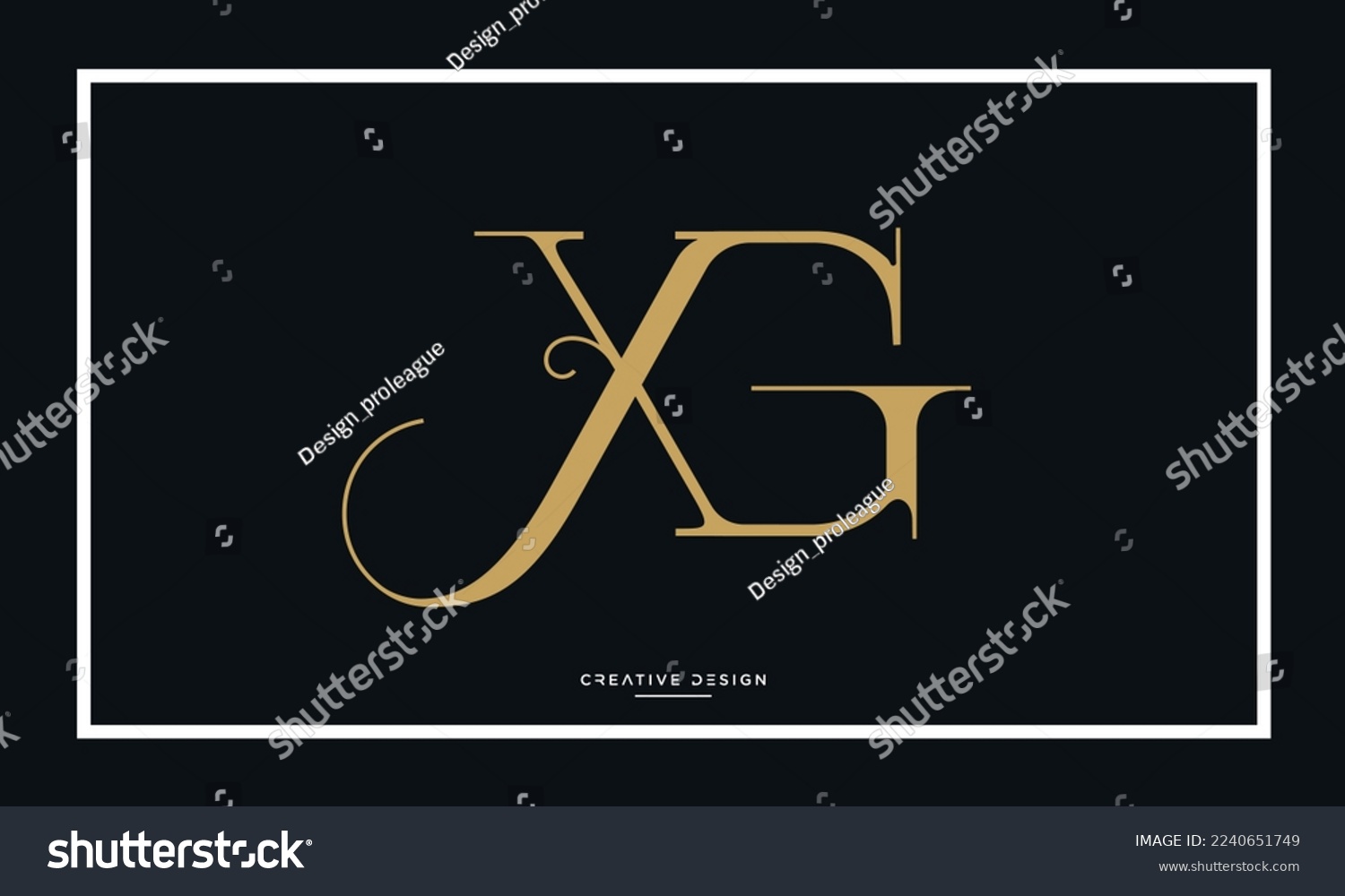 Alphabet Letters Xg Or Gx Icon Logo Monogram Royalty Free Stock Vector 2240651749 3881