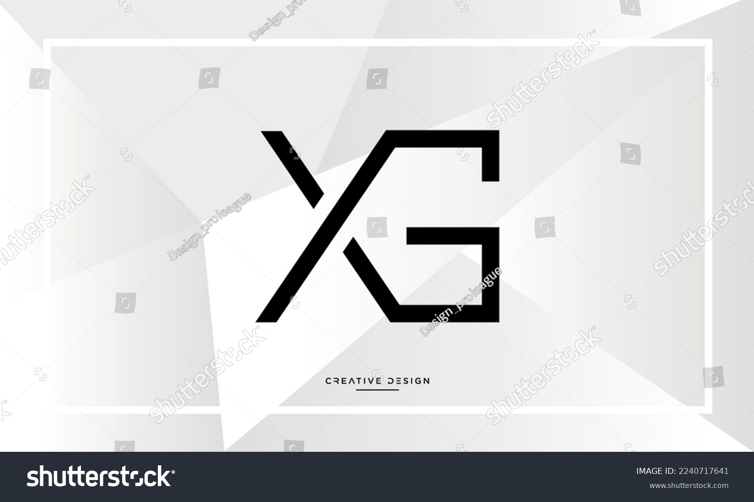 Alphabet Letters Xg Or Gx Icon Logo Monogram Royalty Free Stock Vector 2240717641 8323