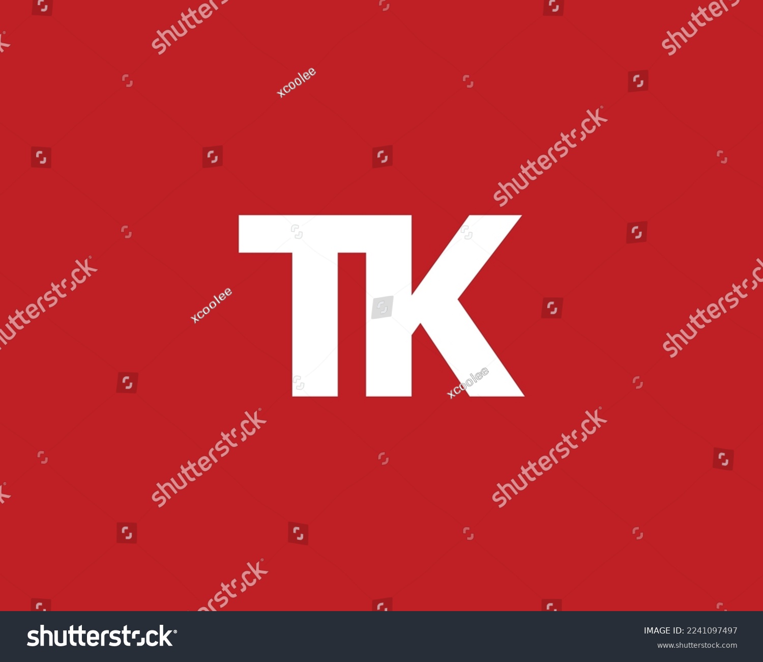 TK logo design vector template - Royalty Free Stock Vector 2241097497 ...