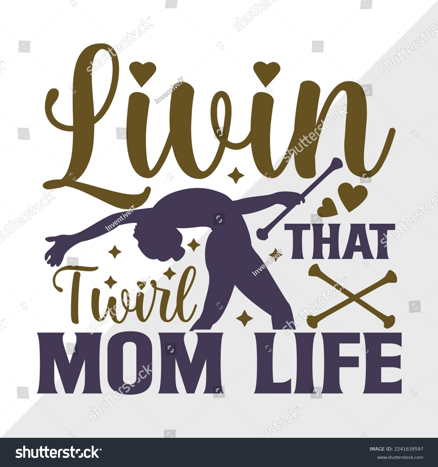 Livin That Twirl Mom Life SVG Printable Vector   Royalty Free Stock