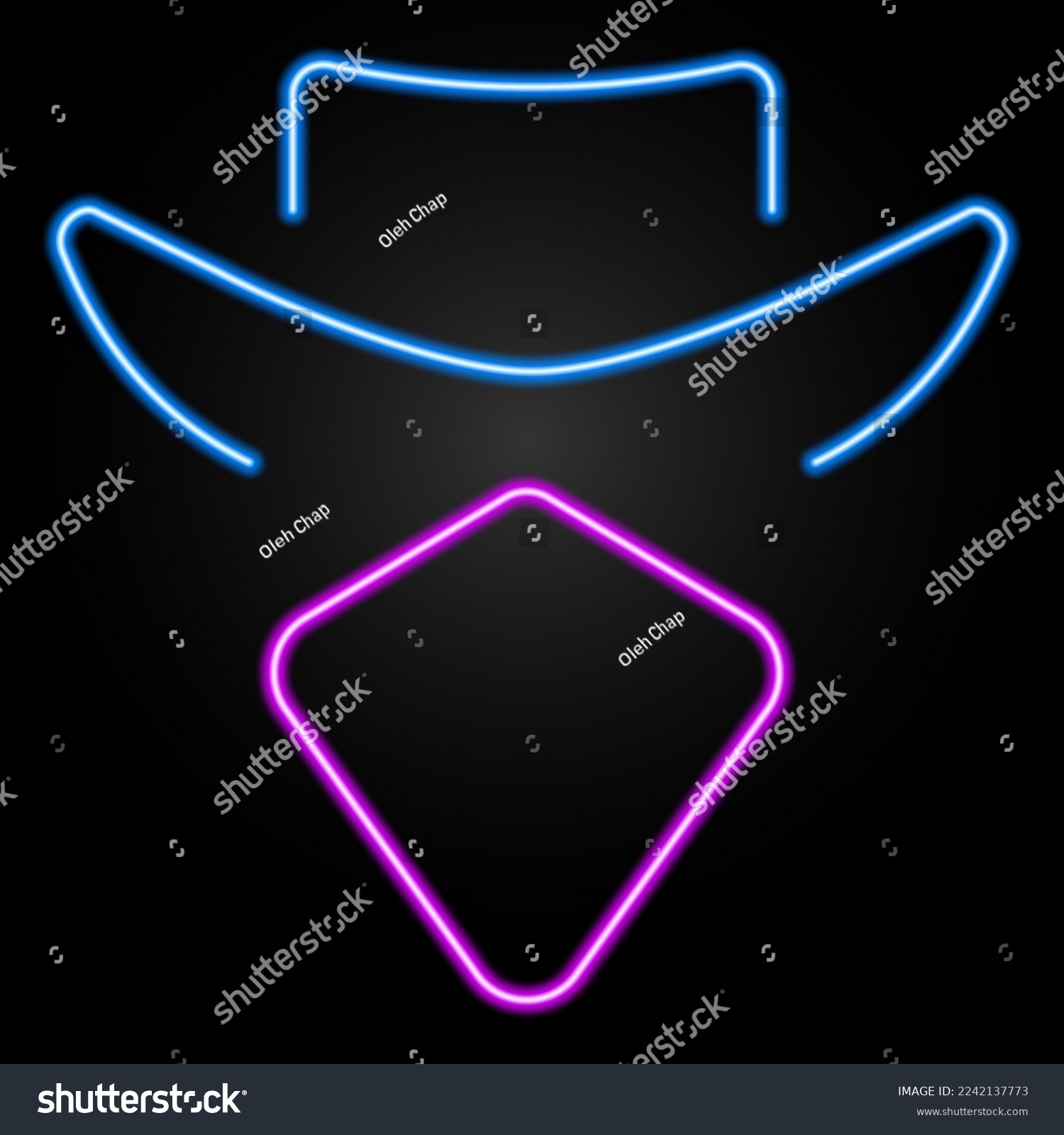 bandit neon sign, modern glowing banner design, - Royalty Free Stock ...