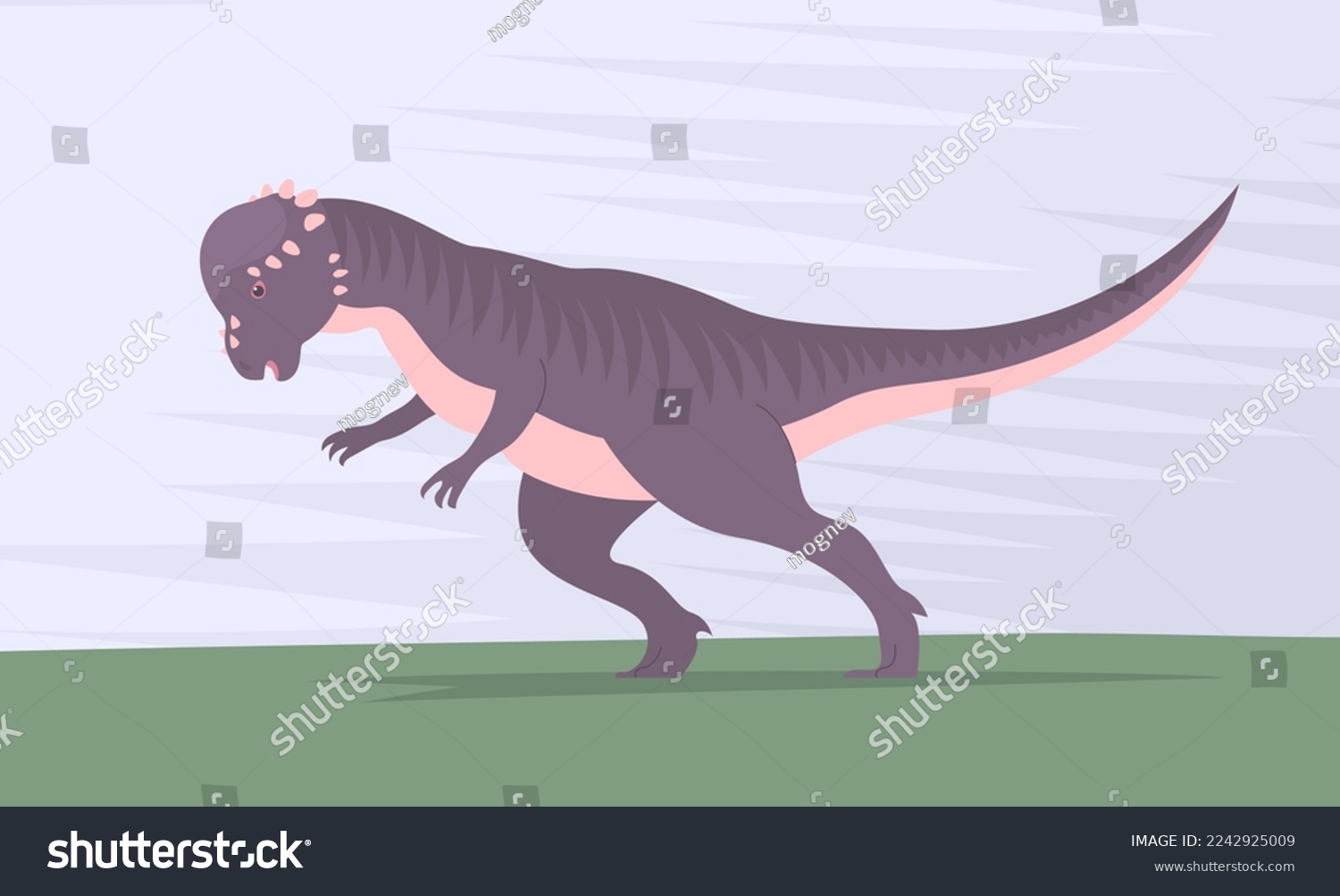 Ancient pangolin pachycephalosaurus. Attacks - Royalty Free Stock ...