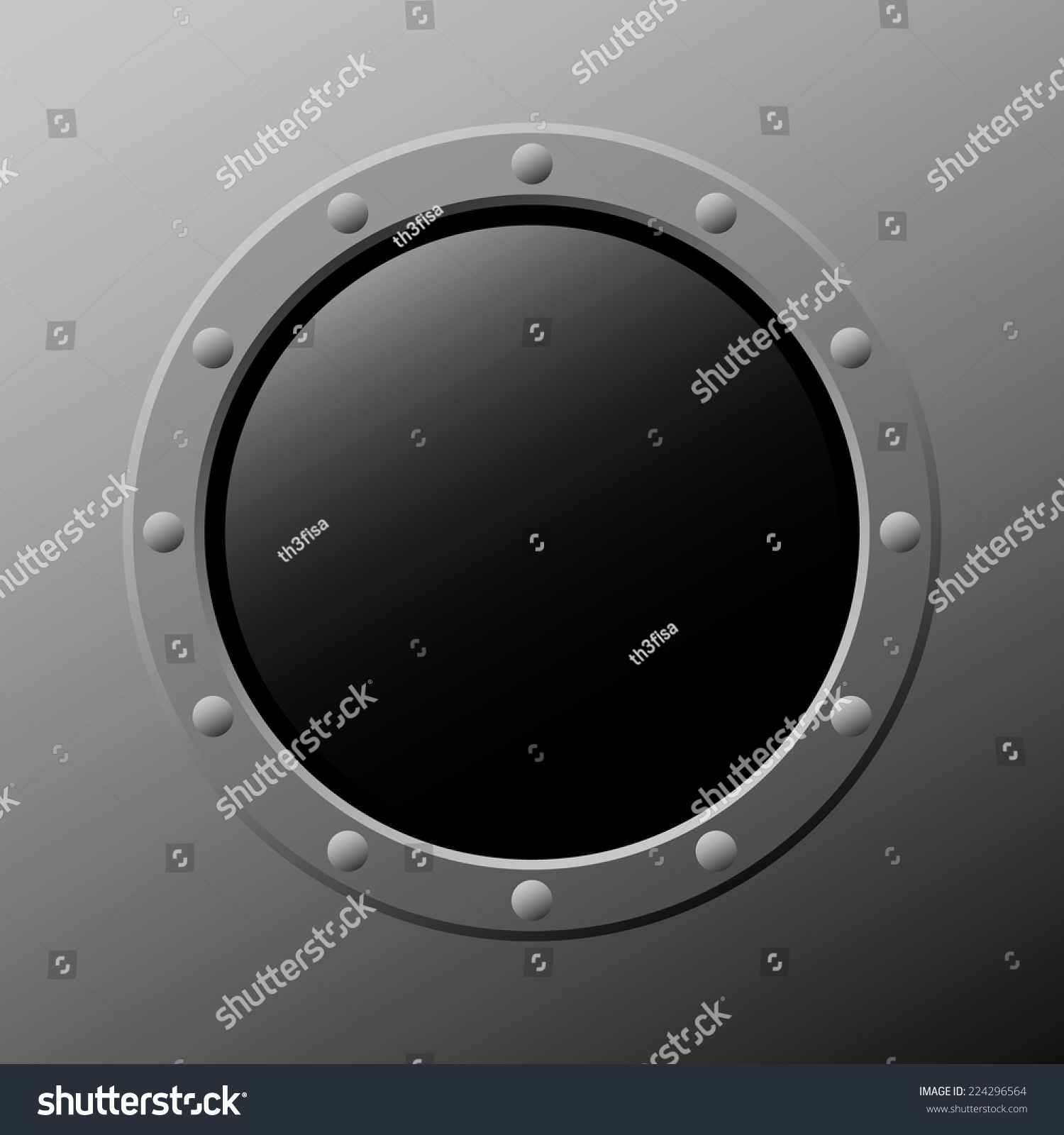 Vector Rocket Window With The Light Reflection - Royalty Free Stock 